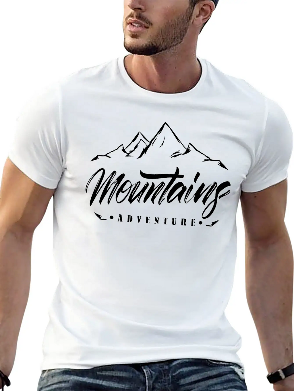 The Mountains - Adventure Unisex Short Sleeve Soft Cotton T-Shirt – Casual Everyday Wear