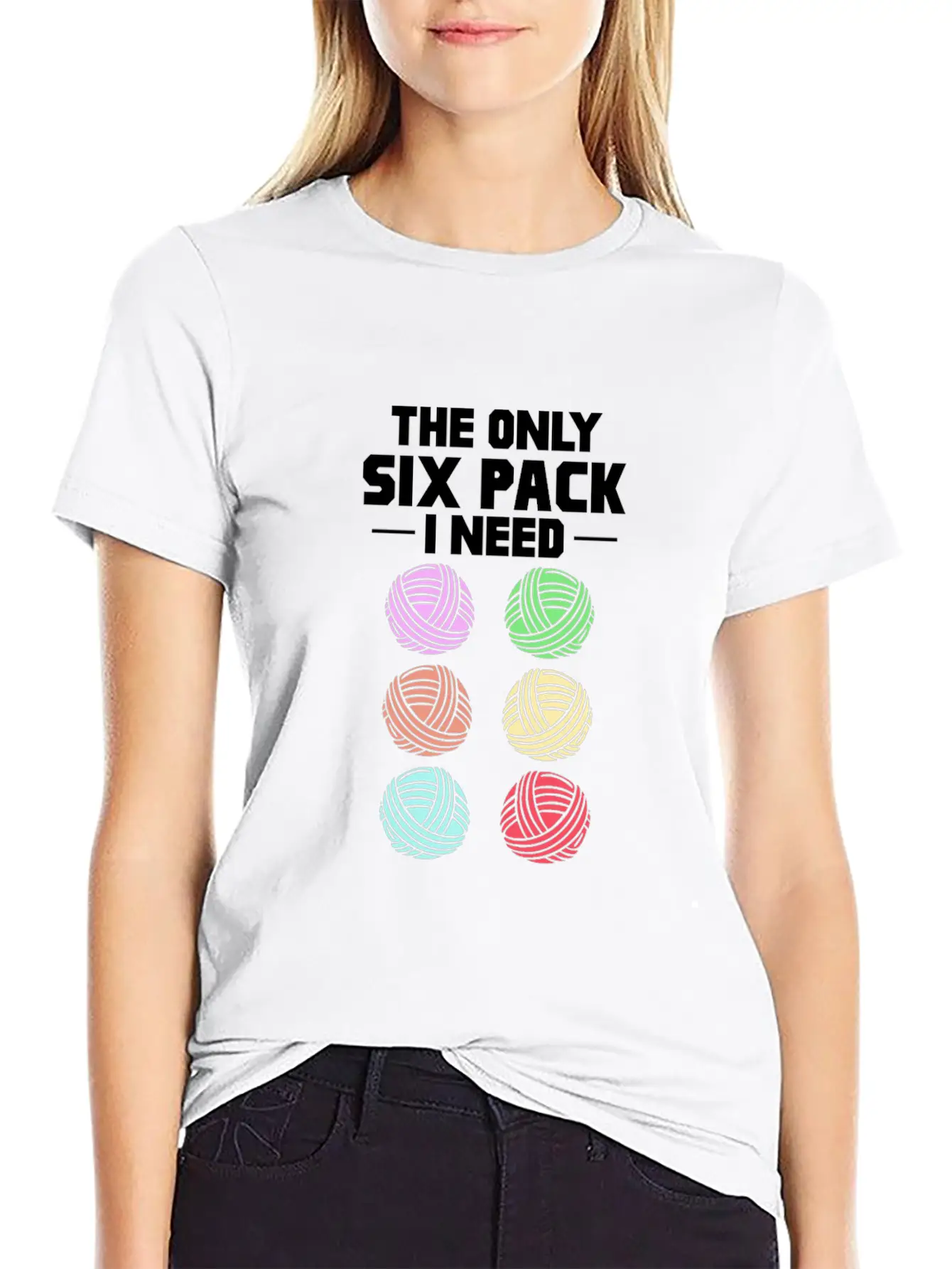 The Only Six Pack I Need, Yarn Casual Graphic T-Shirt – Simple And Comfortable Daily Wear