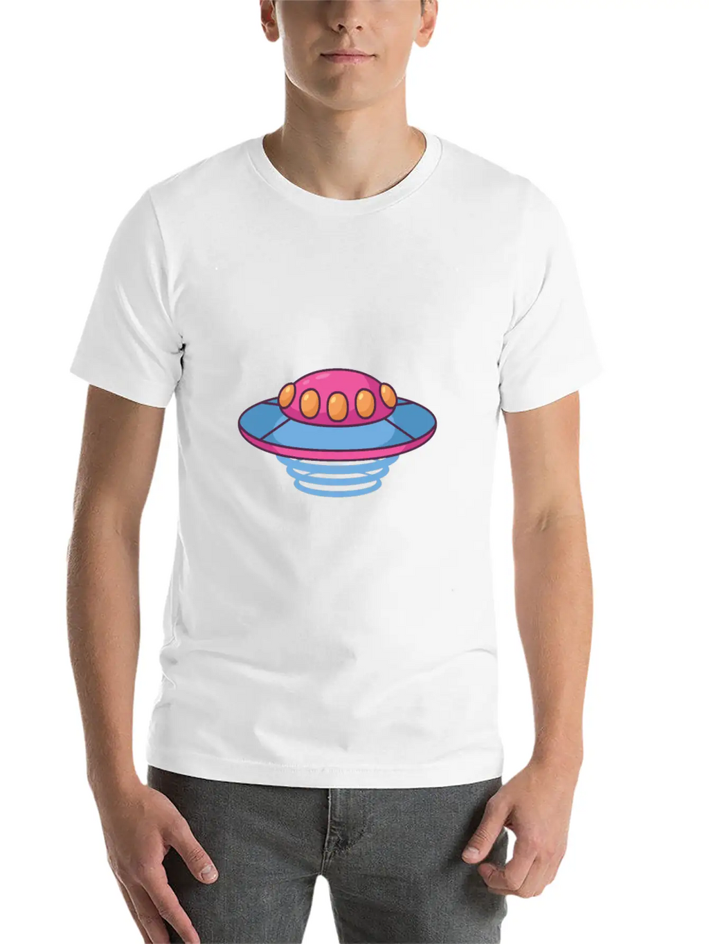 The Purple Flying Saucer Stylish Everyday T-Shirt – Unisex Basic Cotton Tee