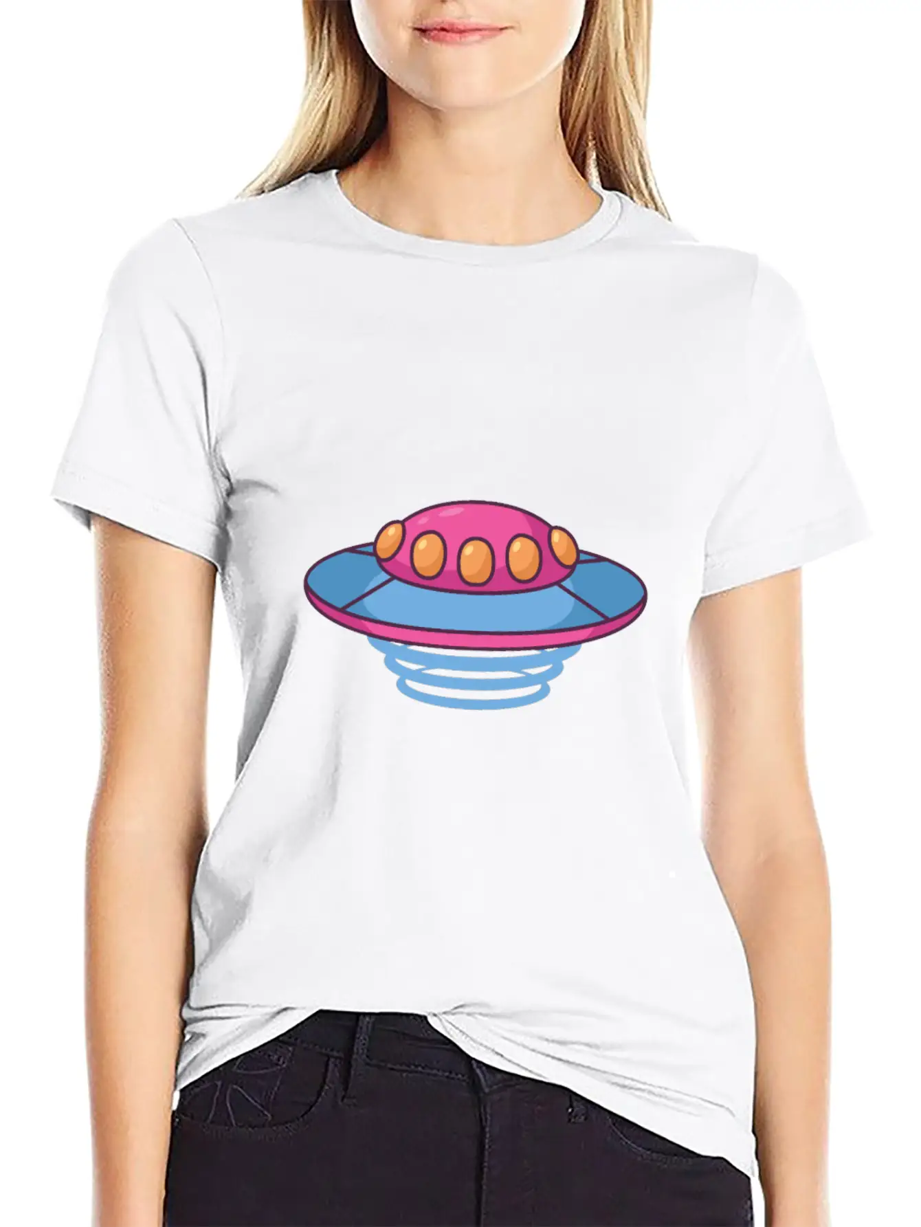 The Purple Flying Saucer Stylish Everyday T-Shirt – Unisex Basic Cotton Tee