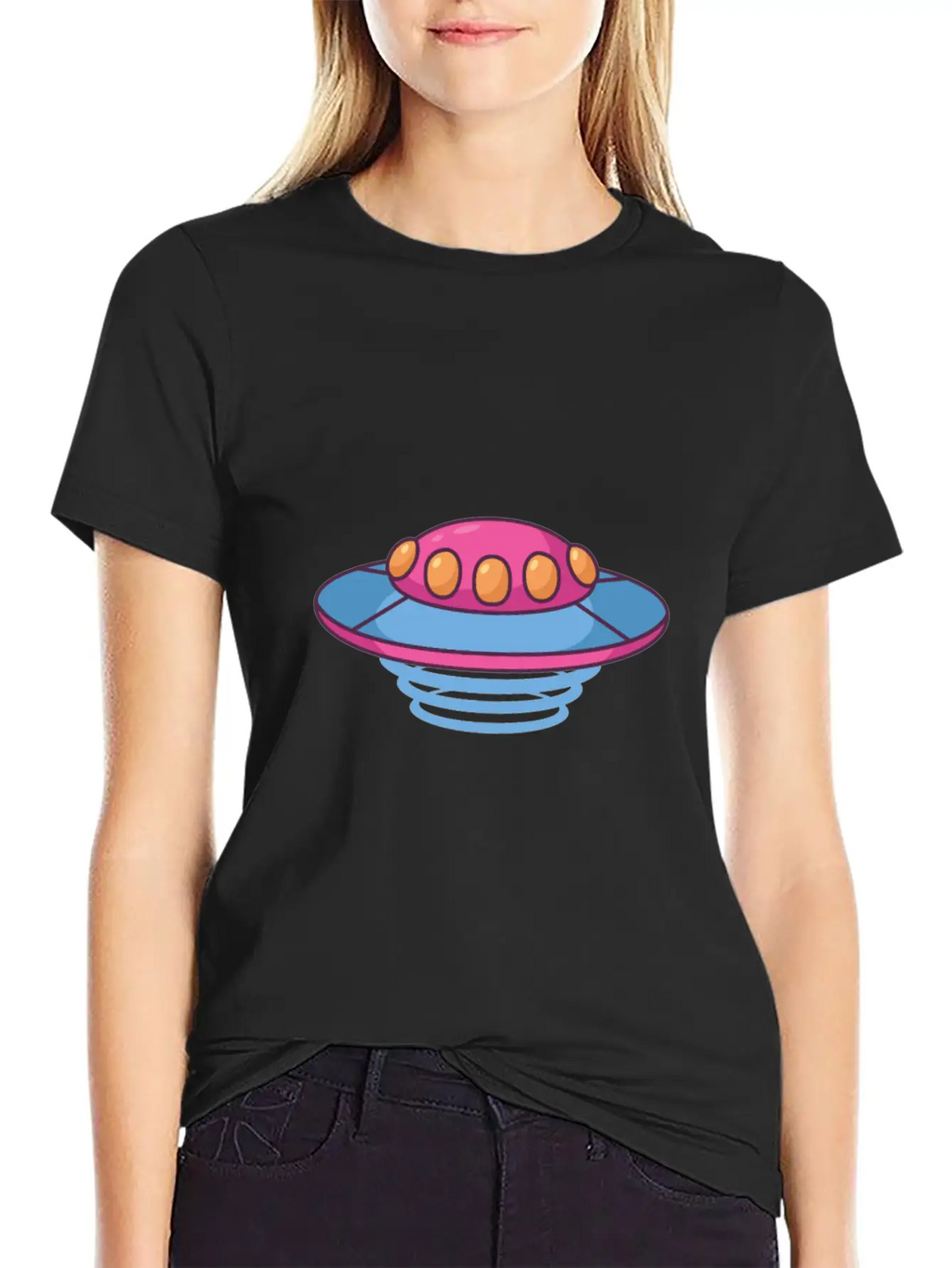 The Purple Flying Saucer Stylish Everyday T-Shirt – Unisex Basic Cotton Tee