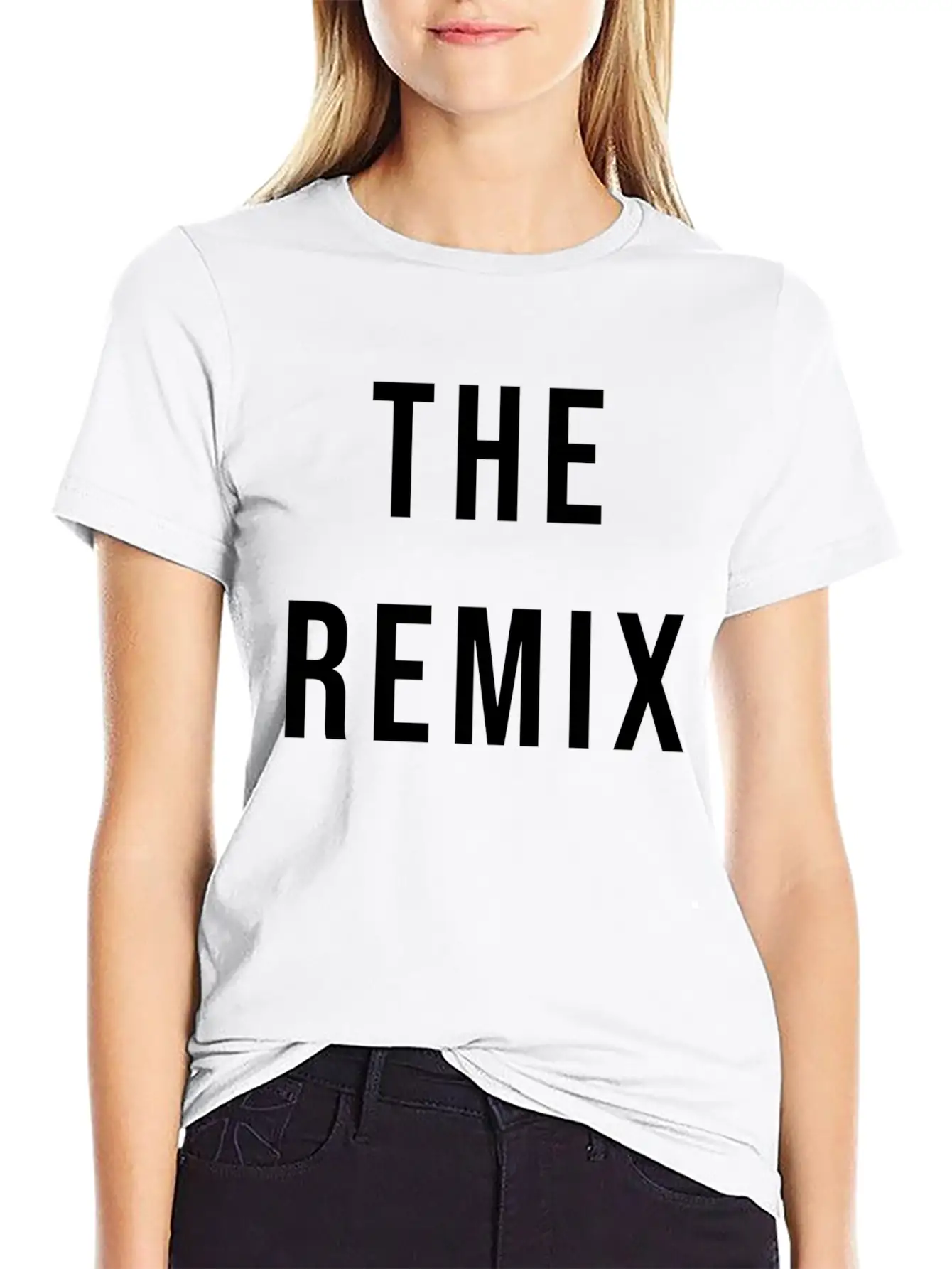 The Remix Black Essential Cotton Tee For Daily Outfits – Unisex Style