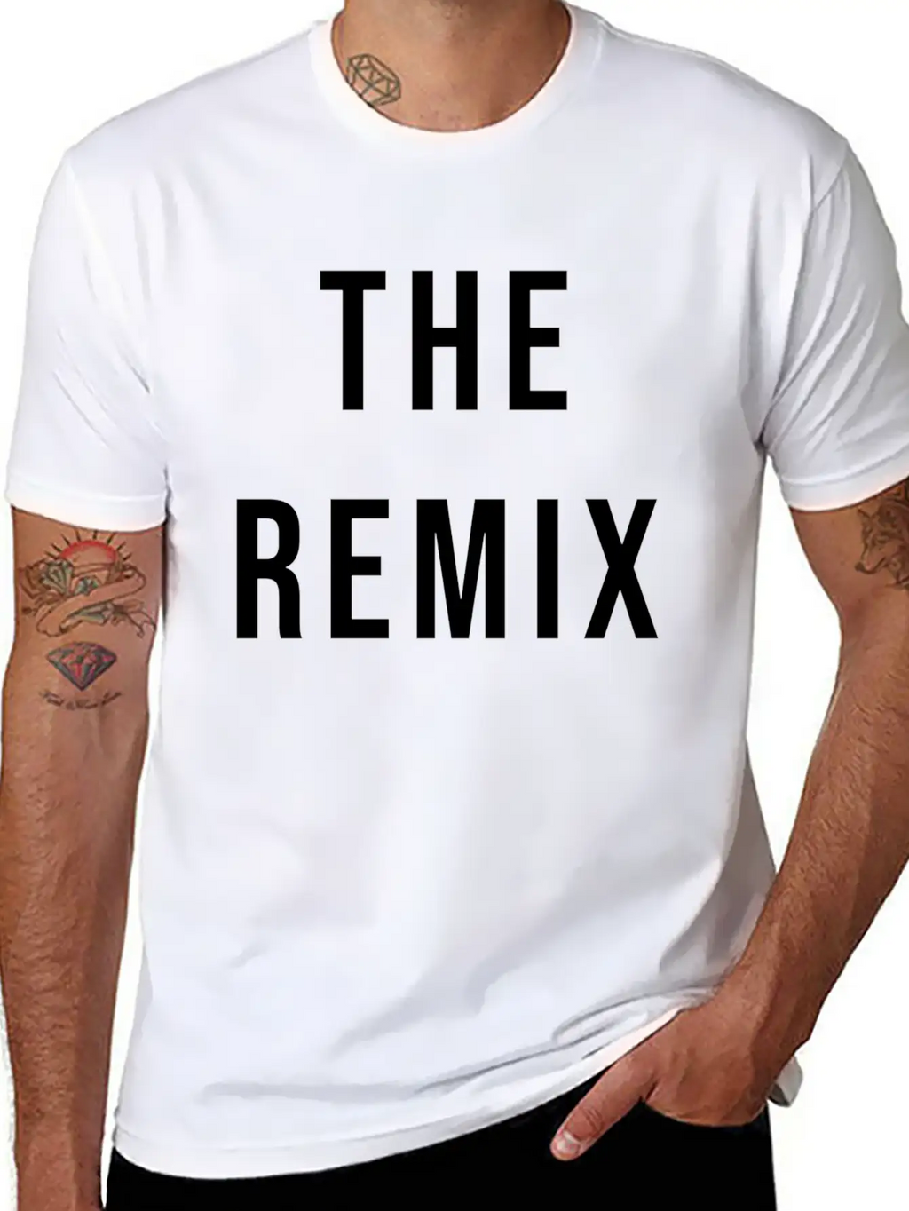 The Remix Black Essential Cotton Tee For Daily Outfits – Unisex Style