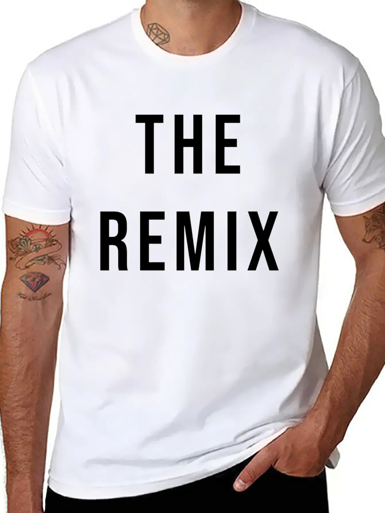 The Remix Black Essential Cotton Tee For Daily Outfits – Unisex Style