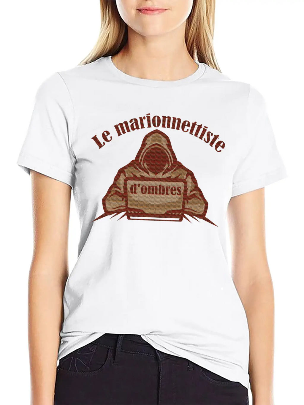 The Shadow Puppeteer | Le Marionnettiste D'ombres Unisex Short Sleeve Soft Cotton T-Shirt – Casual Everyday Wear