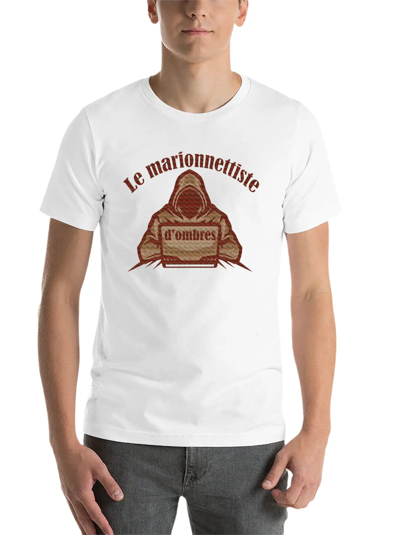 The Shadow Puppeteer | Le Marionnettiste D'ombres Unisex Short Sleeve Soft Cotton T-Shirt – Casual Everyday Wear