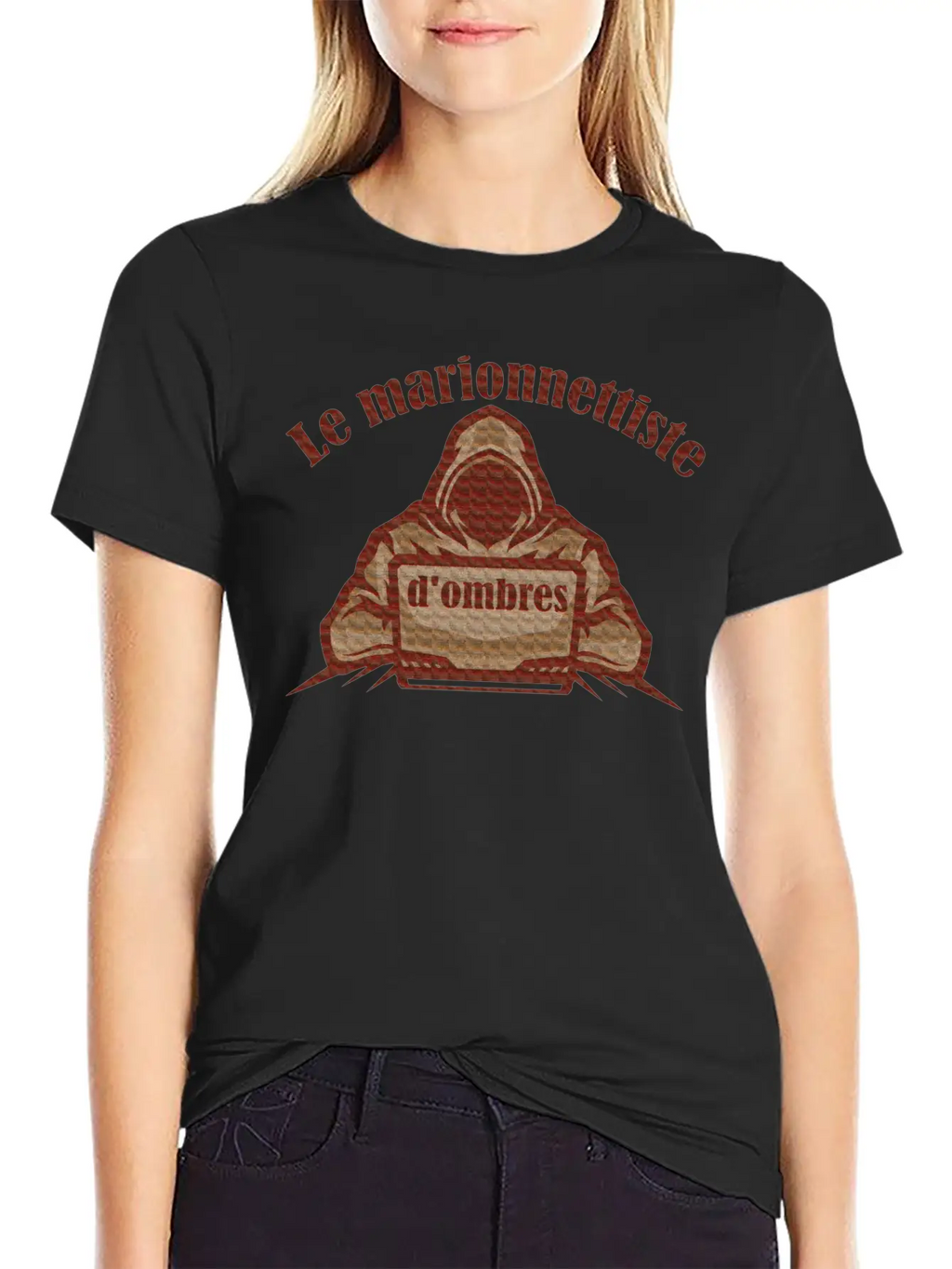 The Shadow Puppeteer | Le Marionnettiste D'ombres Unisex Short Sleeve Soft Cotton T-Shirt – Casual Everyday Wear