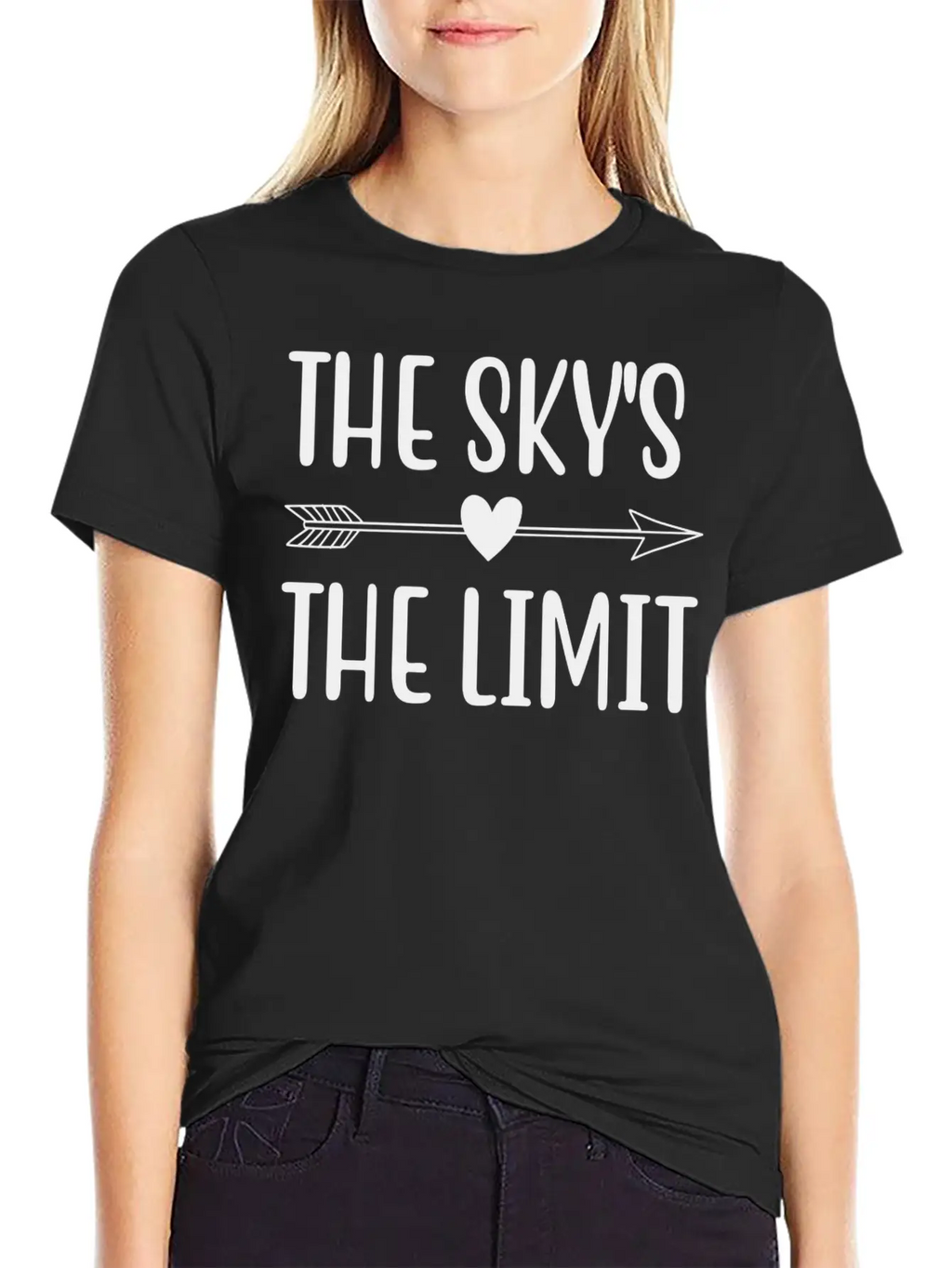 THE SKY S THE LIMIT Unisex Short Sleeve Soft Cotton T-Shirt – Casual Everyday Wear