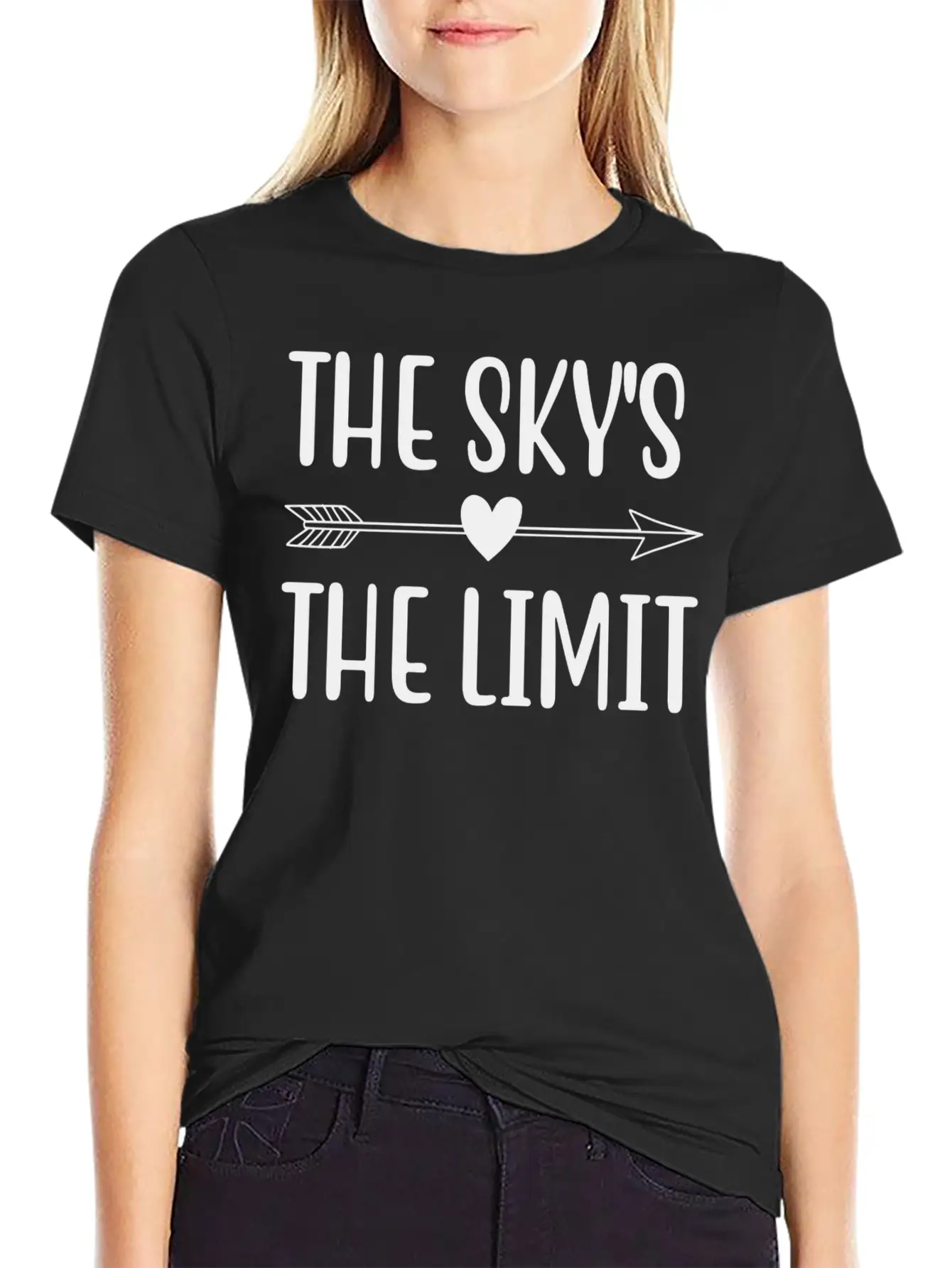 THE SKY S THE LIMIT Unisex Short Sleeve Soft Cotton T-Shirt – Casual Everyday Wear