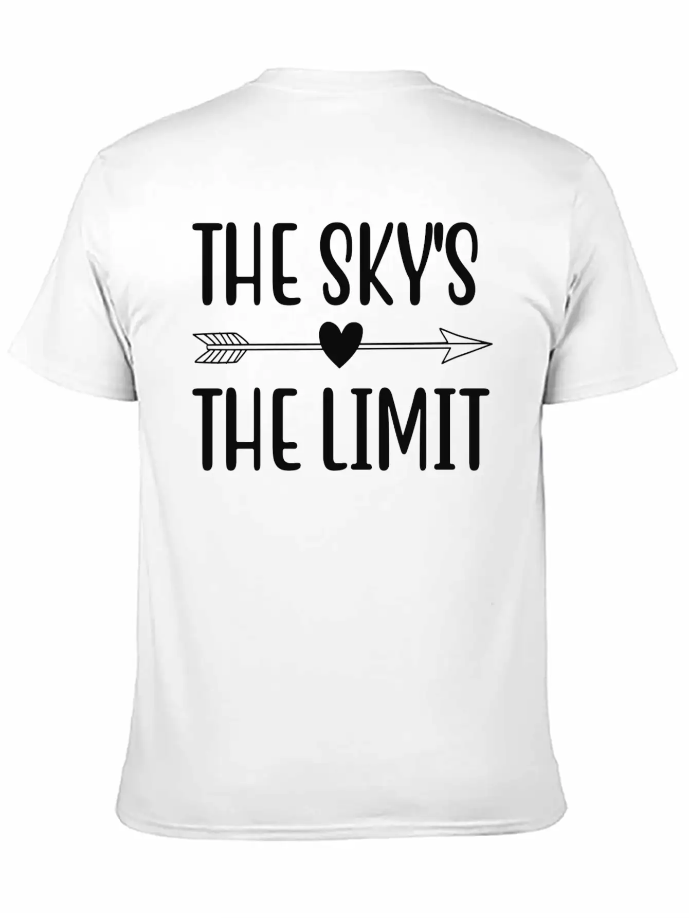 THE SKY S THE LIMIT Unisex Short Sleeve Soft Cotton T-Shirt – Casual Everyday Wear