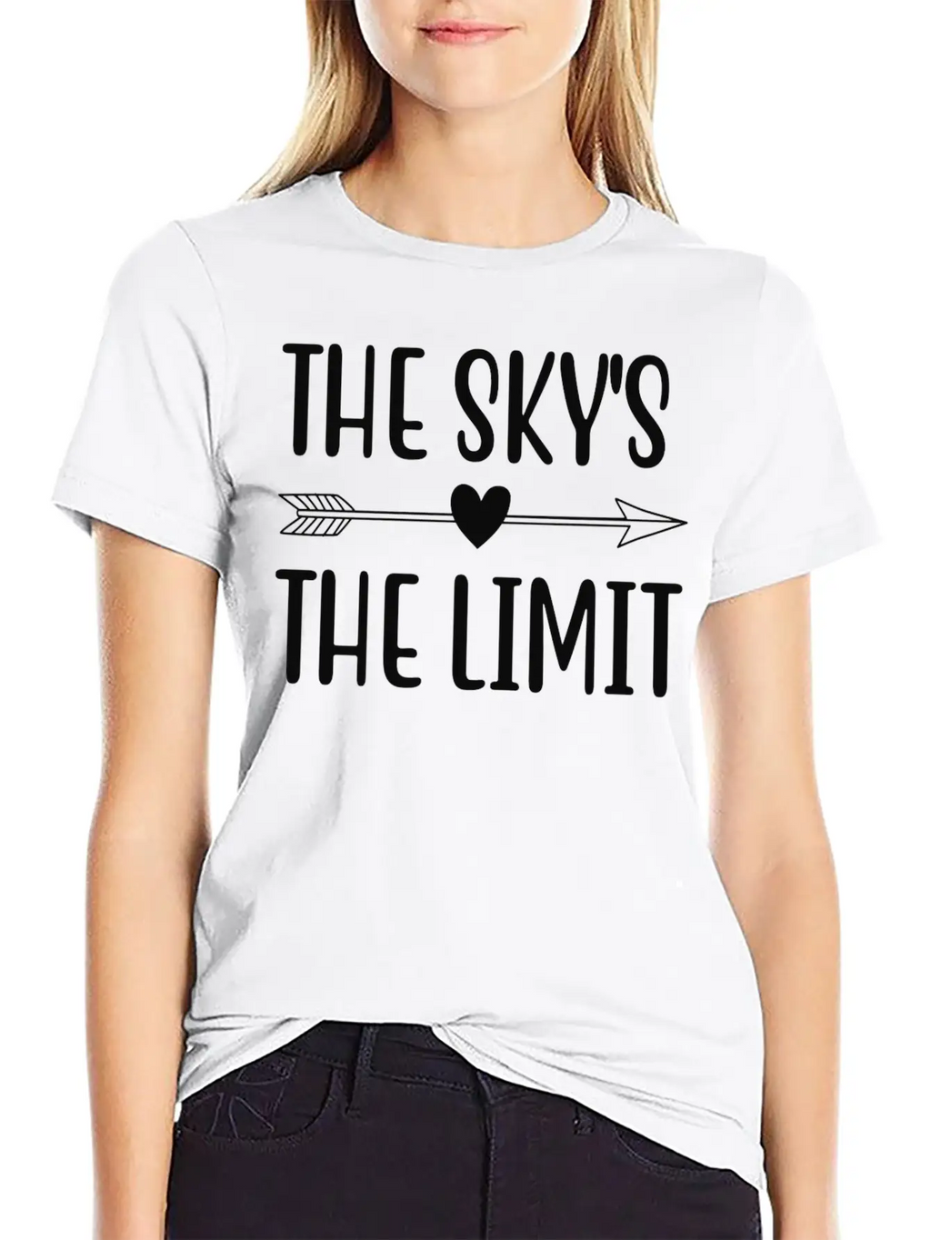 THE SKY S THE LIMIT Unisex Short Sleeve Soft Cotton T-Shirt – Casual Everyday Wear
