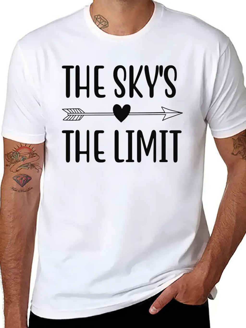 THE SKY S THE LIMIT Unisex Short Sleeve Soft Cotton T-Shirt – Casual Everyday Wear