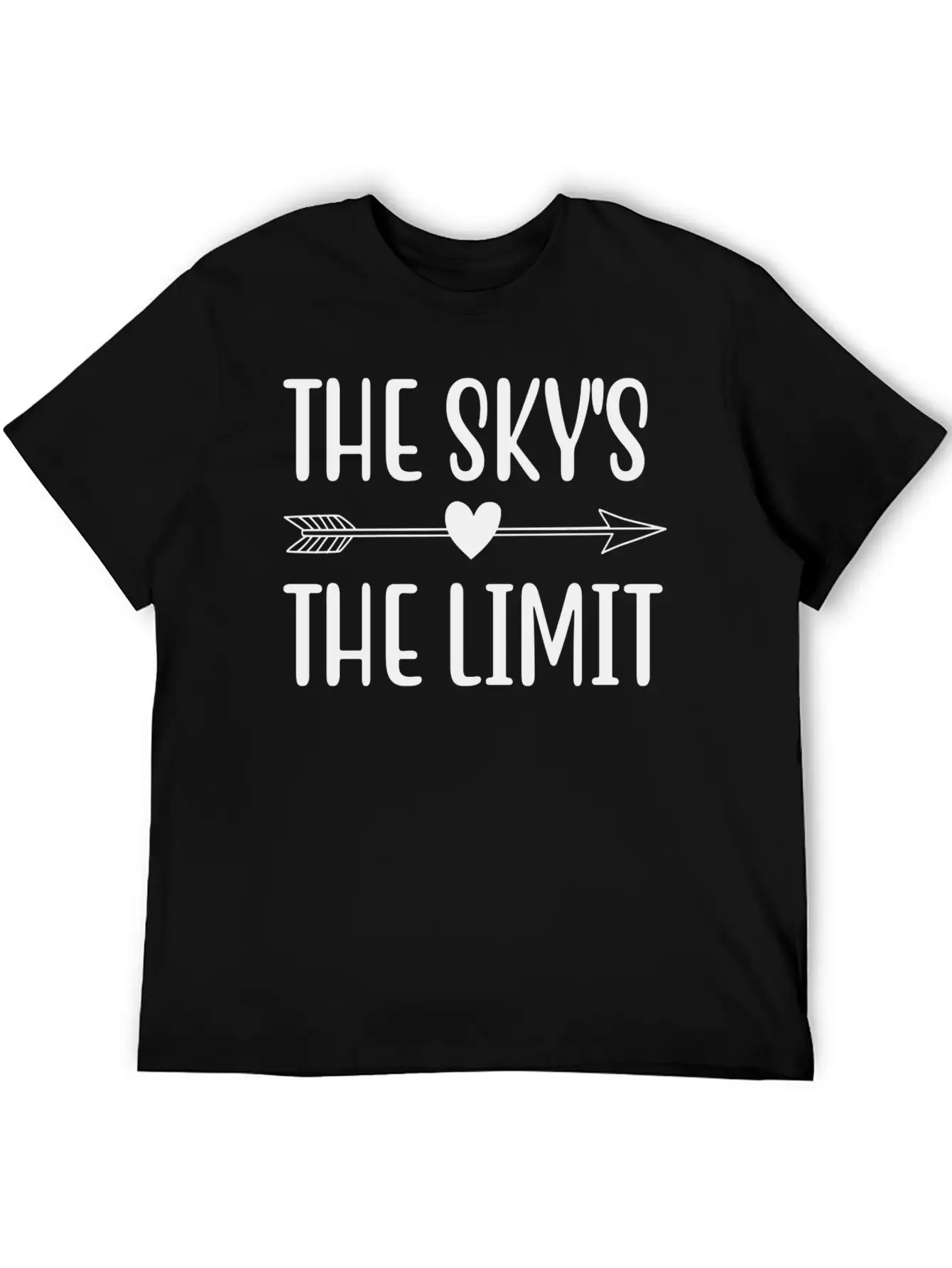 THE SKY S THE LIMIT Unisex Short Sleeve Soft Cotton T-Shirt – Casual Everyday Wear