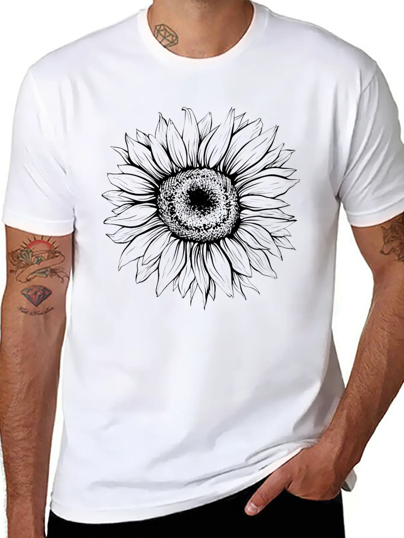 The Summer Sunflower. Unisex Short Sleeve Soft Cotton T-Shirt – Casual Everyday Wear