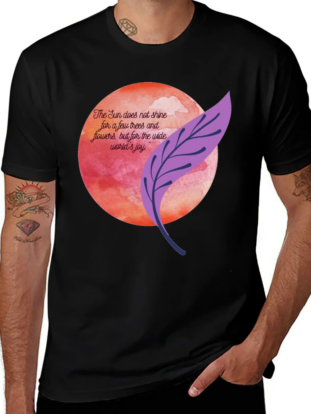 The Sun Of Happiness And Paper Unisex Short Sleeve Soft Cotton T-Shirt – Casual Everyday Wear