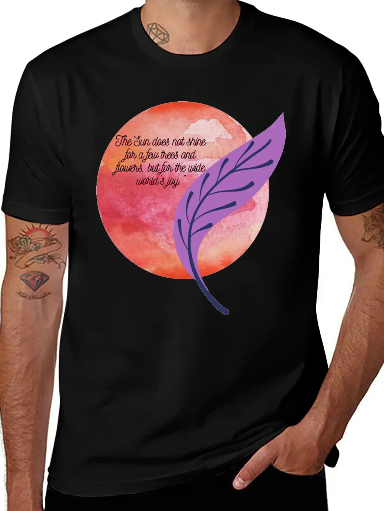The Sun Of Happiness And Paper Unisex Short Sleeve Soft Cotton T-Shirt – Casual Everyday Wear