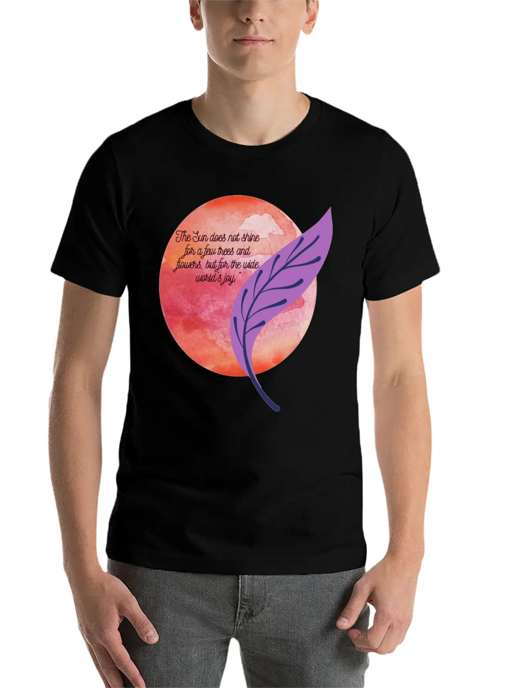 The Sun Of Happiness And Paper Unisex Short Sleeve Soft Cotton T-Shirt – Casual Everyday Wear