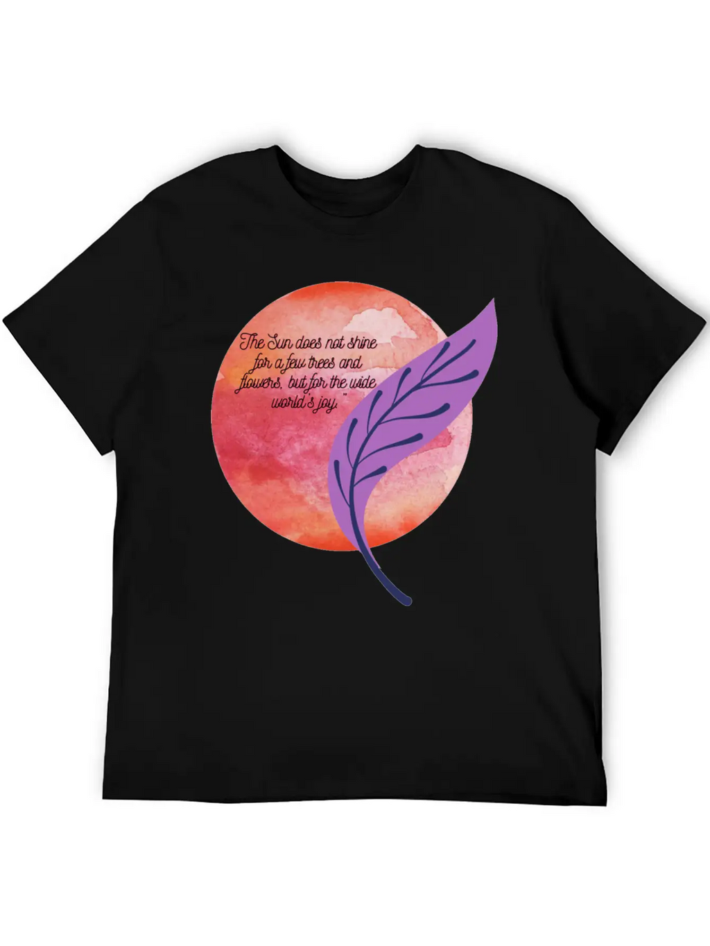 The Sun Of Happiness And Paper Unisex Short Sleeve Soft Cotton T-Shirt – Casual Everyday Wear