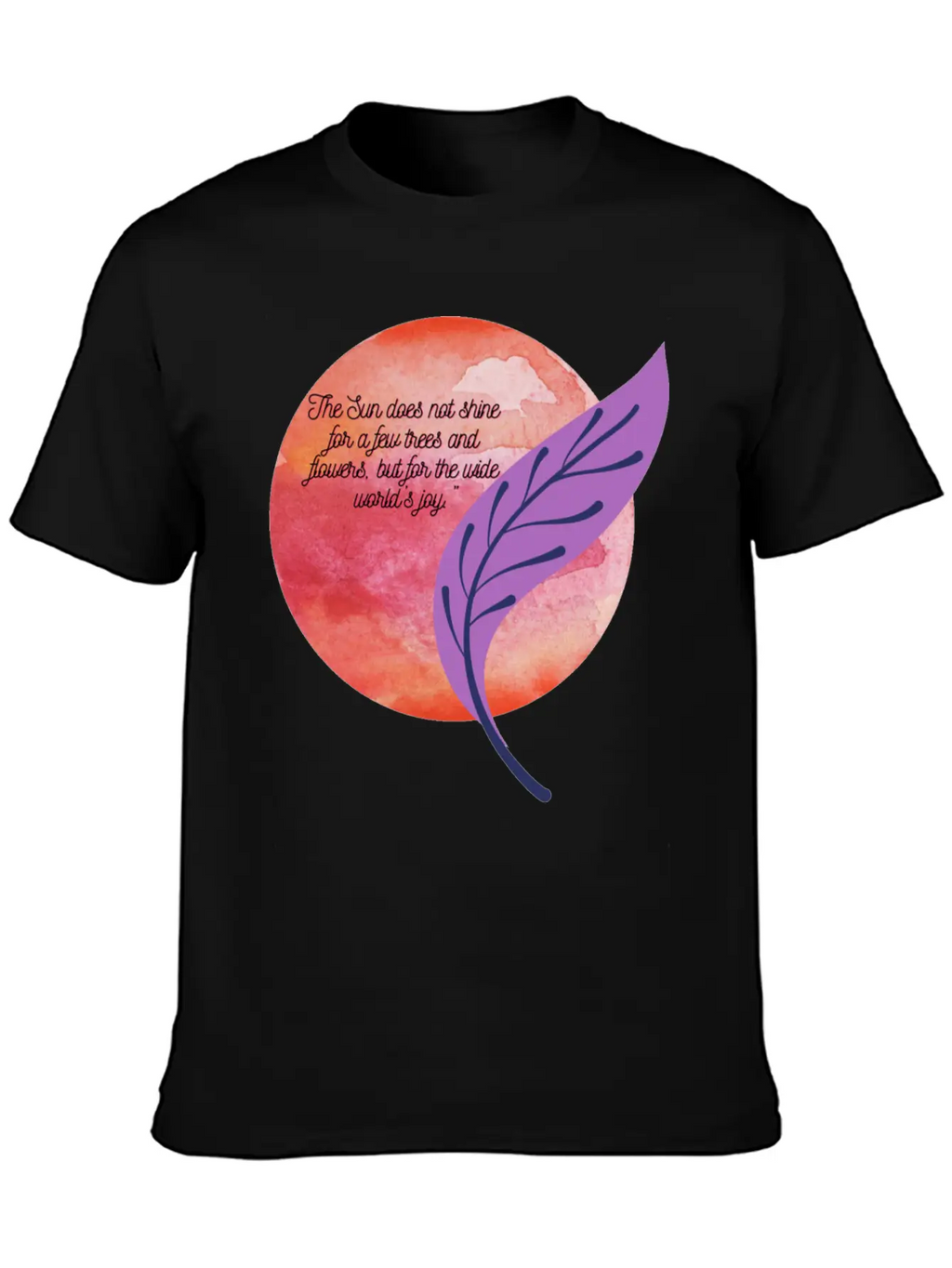 The Sun Of Happiness And Paper Unisex Short Sleeve Soft Cotton T-Shirt – Casual Everyday Wear