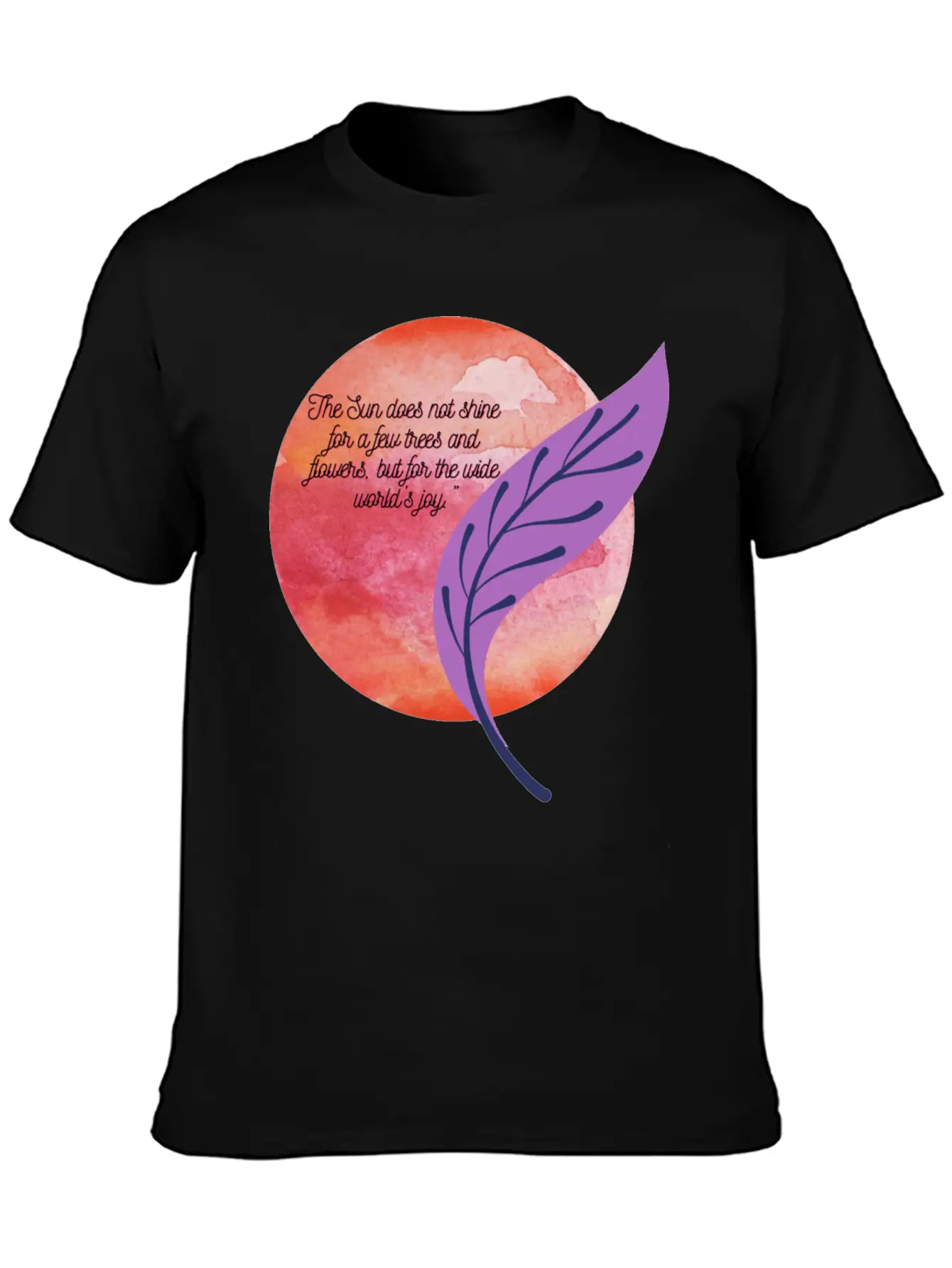 The Sun Of Happiness And Paper Unisex Short Sleeve Soft Cotton T-Shirt – Casual Everyday Wear