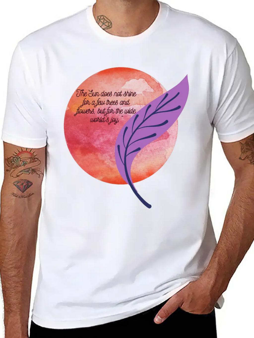 The Sun Of Happiness And Paper Unisex Short Sleeve Soft Cotton T-Shirt – Casual Everyday Wear