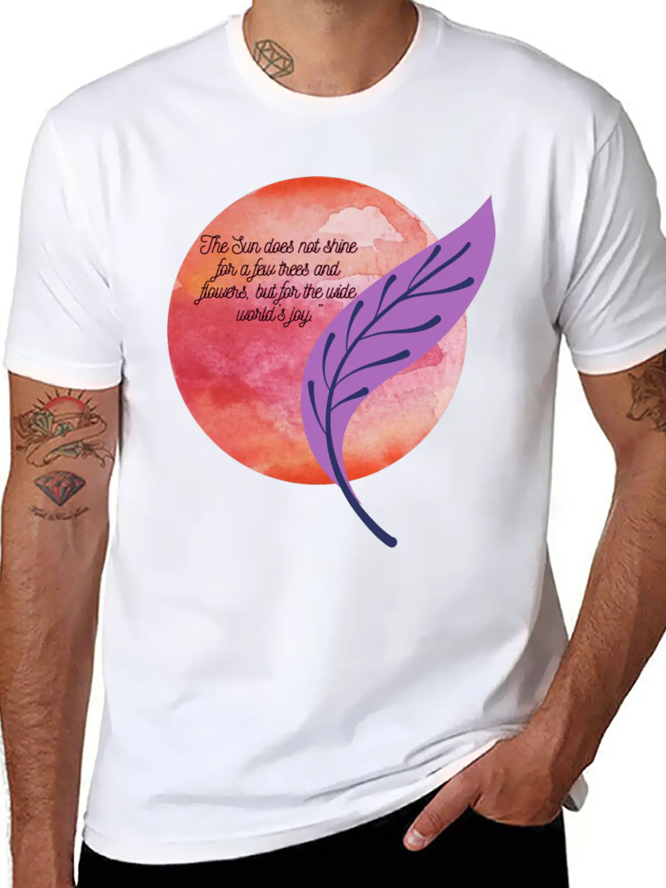 The Sun Of Happiness And Paper Unisex Short Sleeve Soft Cotton T-Shirt – Casual Everyday Wear