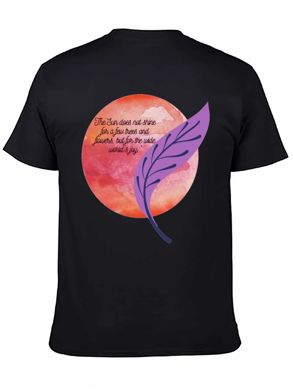 The Sun Of Happiness And Paper Unisex Short Sleeve Soft Cotton T-Shirt – Casual Everyday Wear