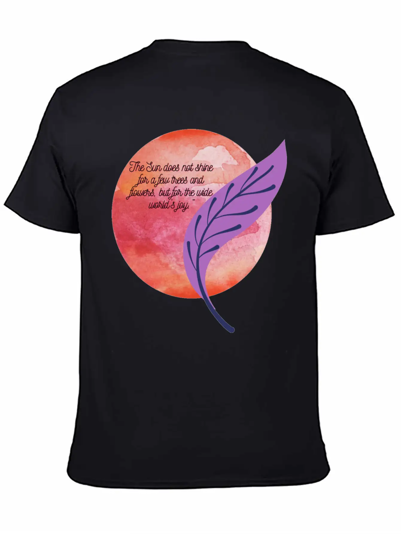 The Sun Of Happiness And Paper Unisex Short Sleeve Soft Cotton T-Shirt – Casual Everyday Wear
