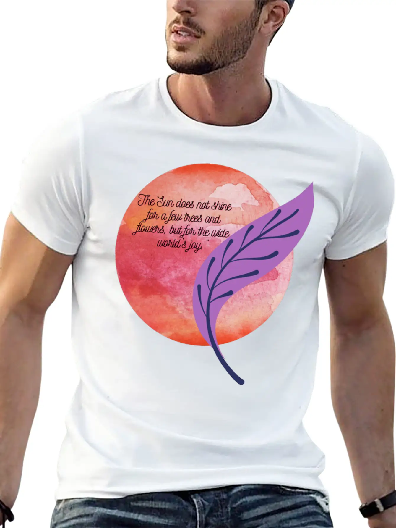 The Sun Of Happiness And Paper Unisex Short Sleeve Soft Cotton T-Shirt – Casual Everyday Wear