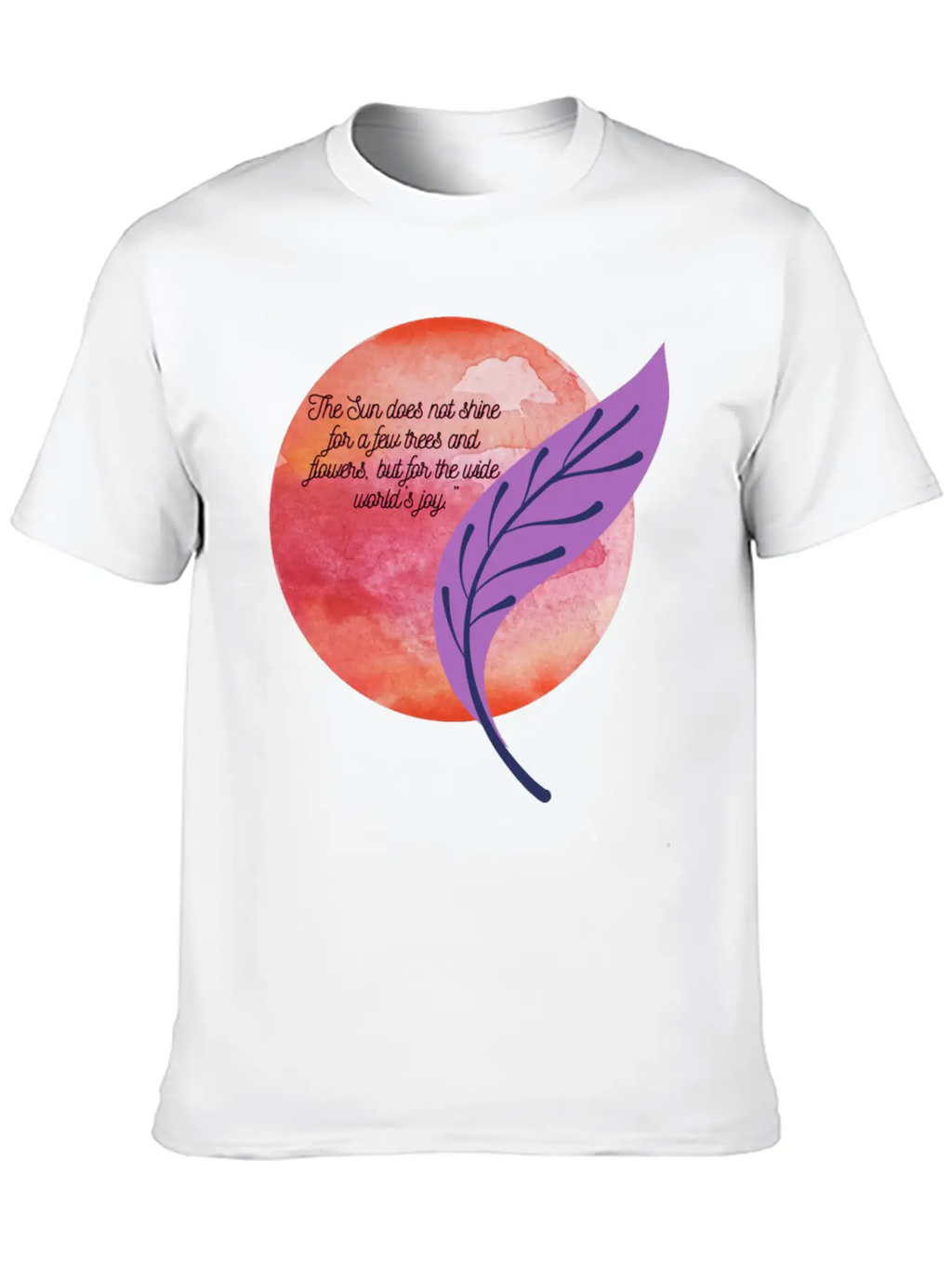 The Sun Of Happiness And Paper Unisex Short Sleeve Soft Cotton T-Shirt – Casual Everyday Wear