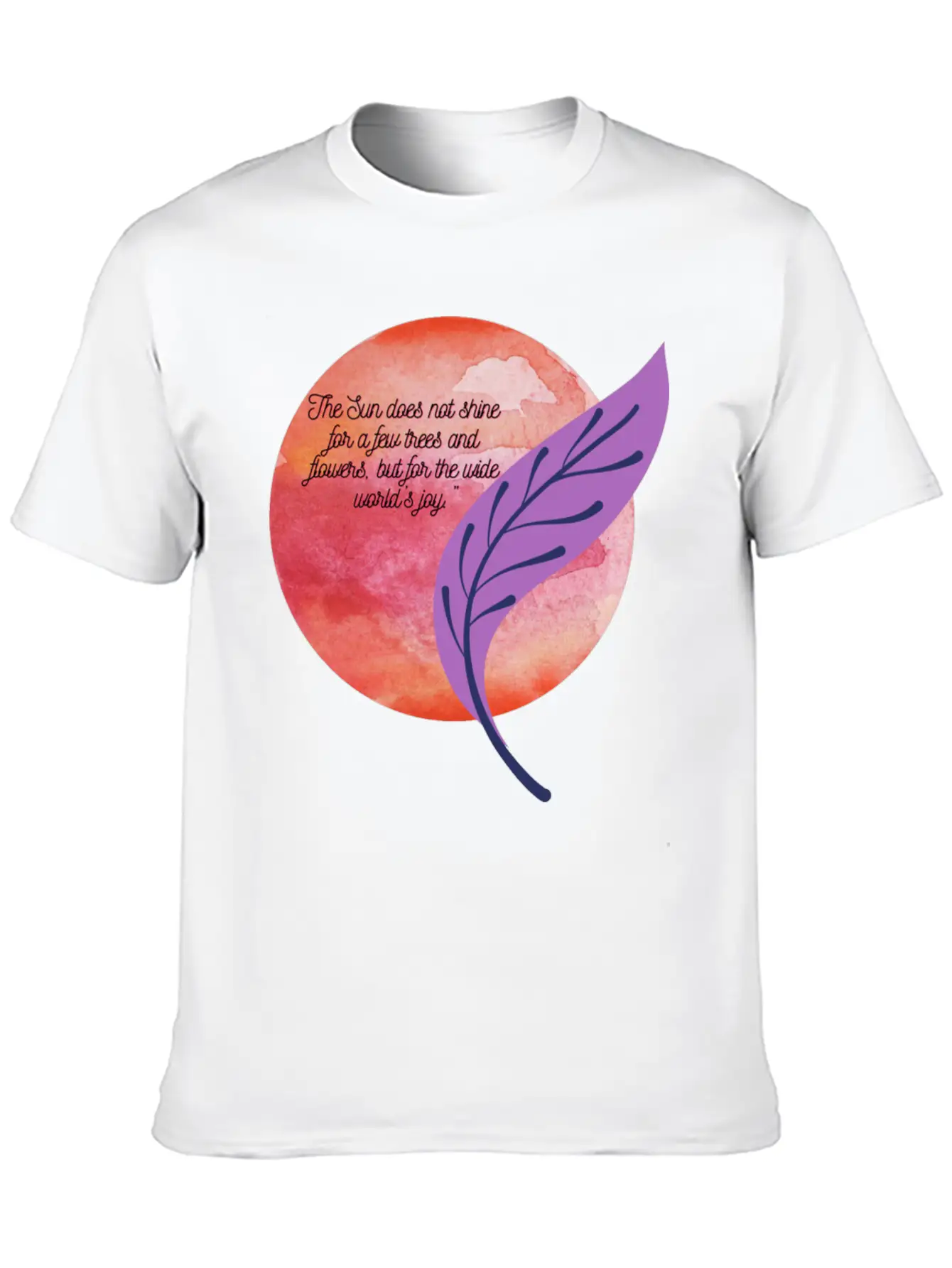 The Sun Of Happiness And Paper Unisex Short Sleeve Soft Cotton T-Shirt – Casual Everyday Wear