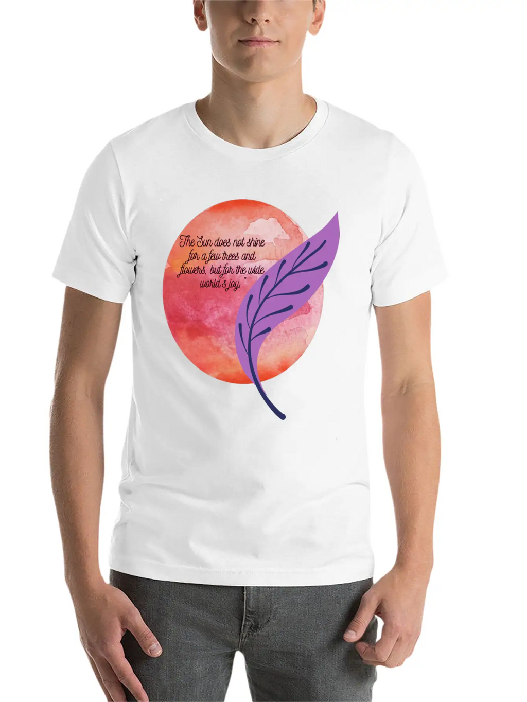The Sun Of Happiness And Paper Unisex Short Sleeve Soft Cotton T-Shirt – Casual Everyday Wear