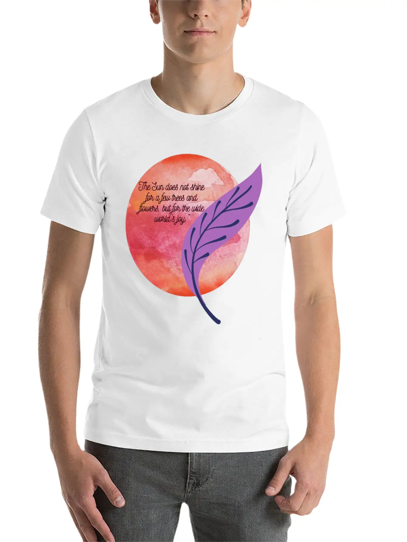 The Sun Of Happiness And Paper Unisex Short Sleeve Soft Cotton T-Shirt – Casual Everyday Wear