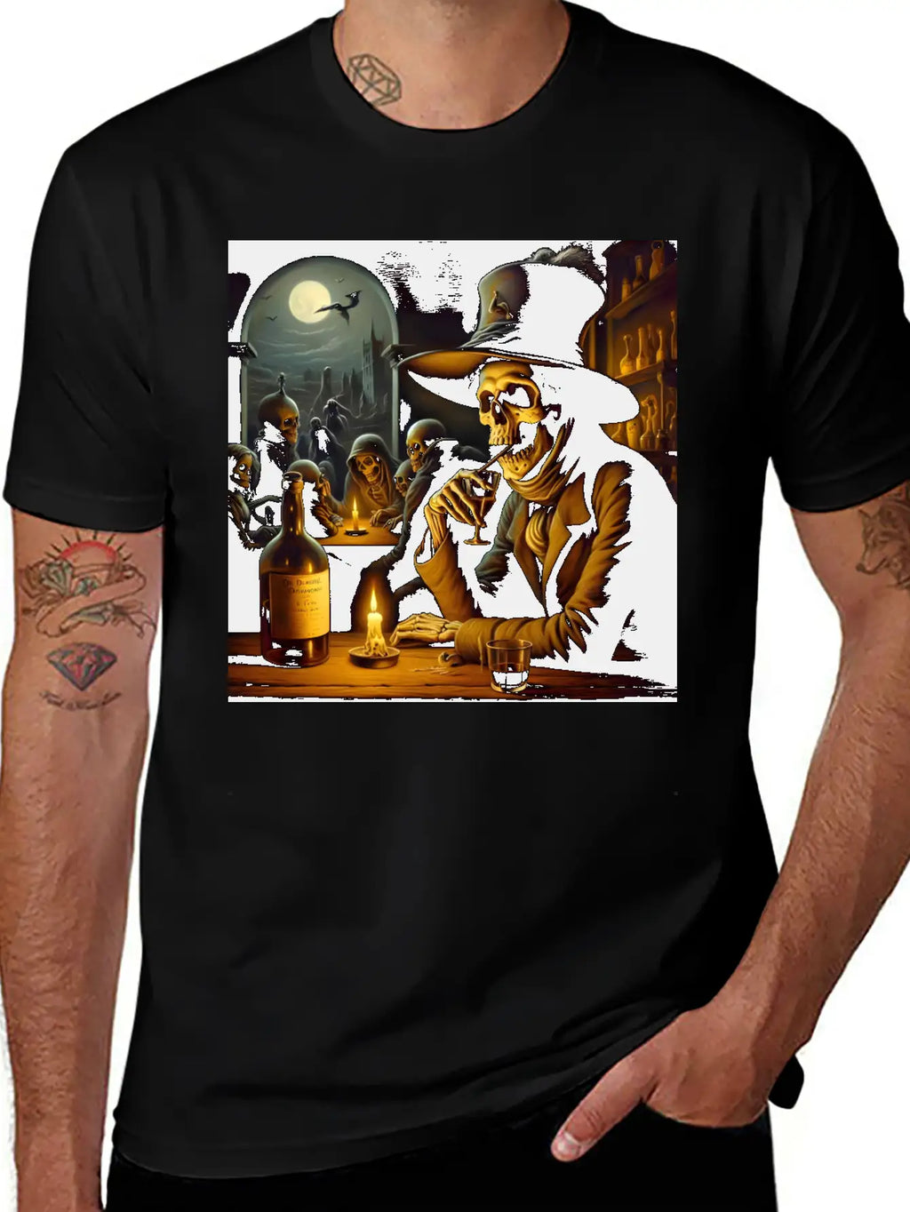 The Tavern Of Lost Souls: A Toast To The Afterlife Unisex Short Sleeve Soft Cotton T-Shirt – Casual Everyday Wear