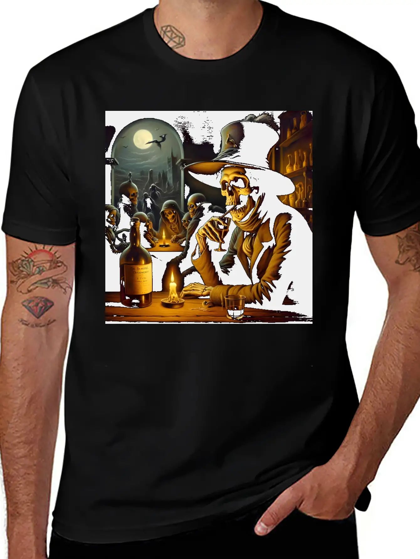 The Tavern Of Lost Souls: A Toast To The Afterlife Unisex Short Sleeve Soft Cotton T-Shirt – Casual Everyday Wear