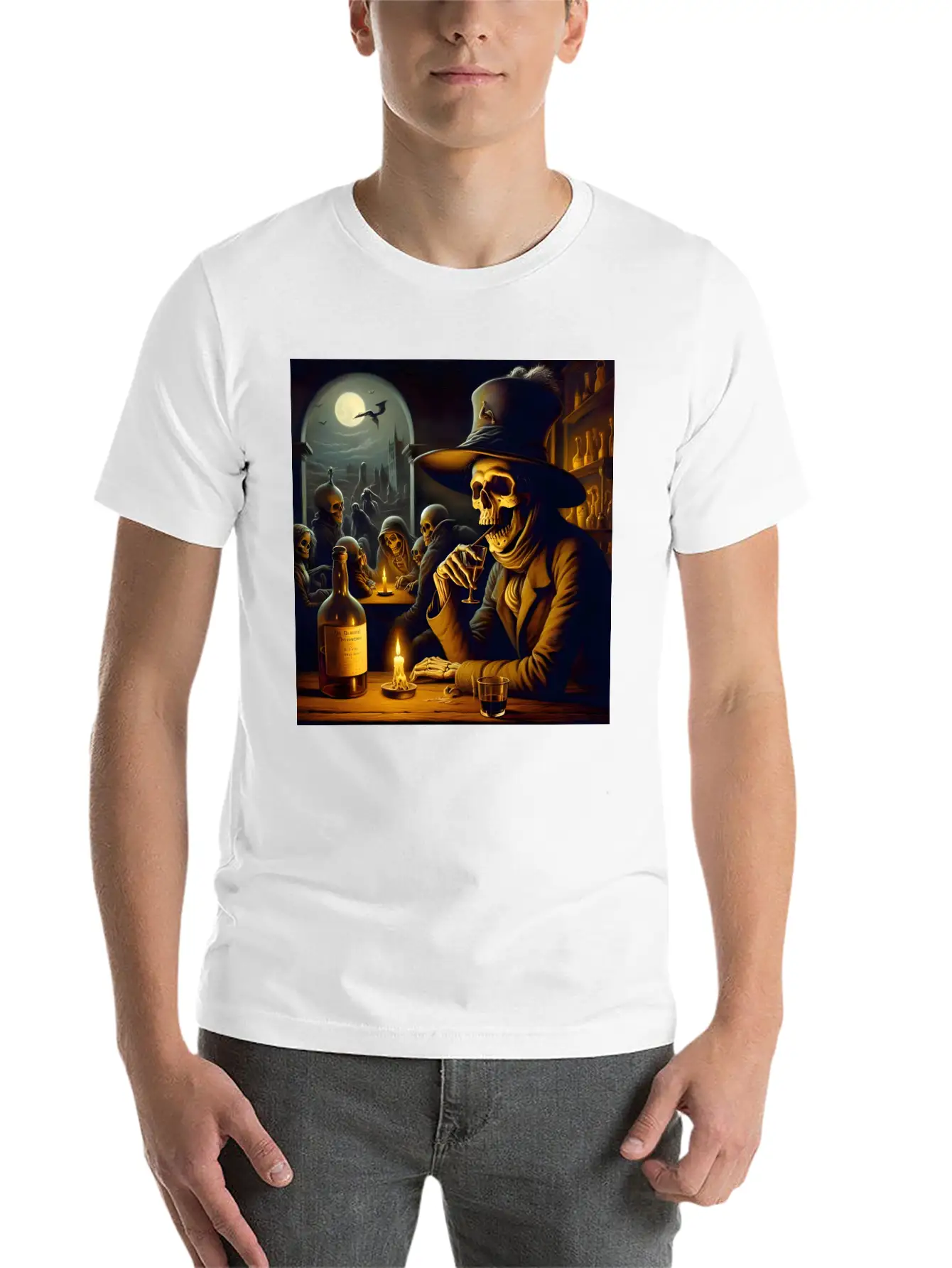 The Tavern Of Lost Souls: A Toast To The Afterlife Unisex Short Sleeve Soft Cotton T-Shirt – Casual Everyday Wear