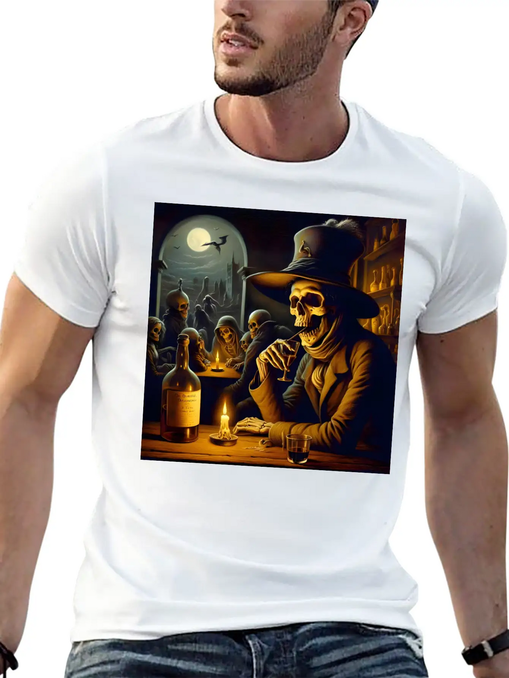 The Tavern Of Lost Souls: A Toast To The Afterlife Unisex Short Sleeve Soft Cotton T-Shirt – Casual Everyday Wear