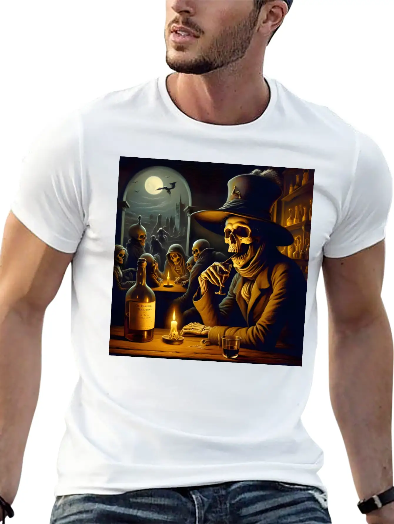 The Tavern Of Lost Souls: A Toast To The Afterlife Unisex Short Sleeve Soft Cotton T-Shirt – Casual Everyday Wear