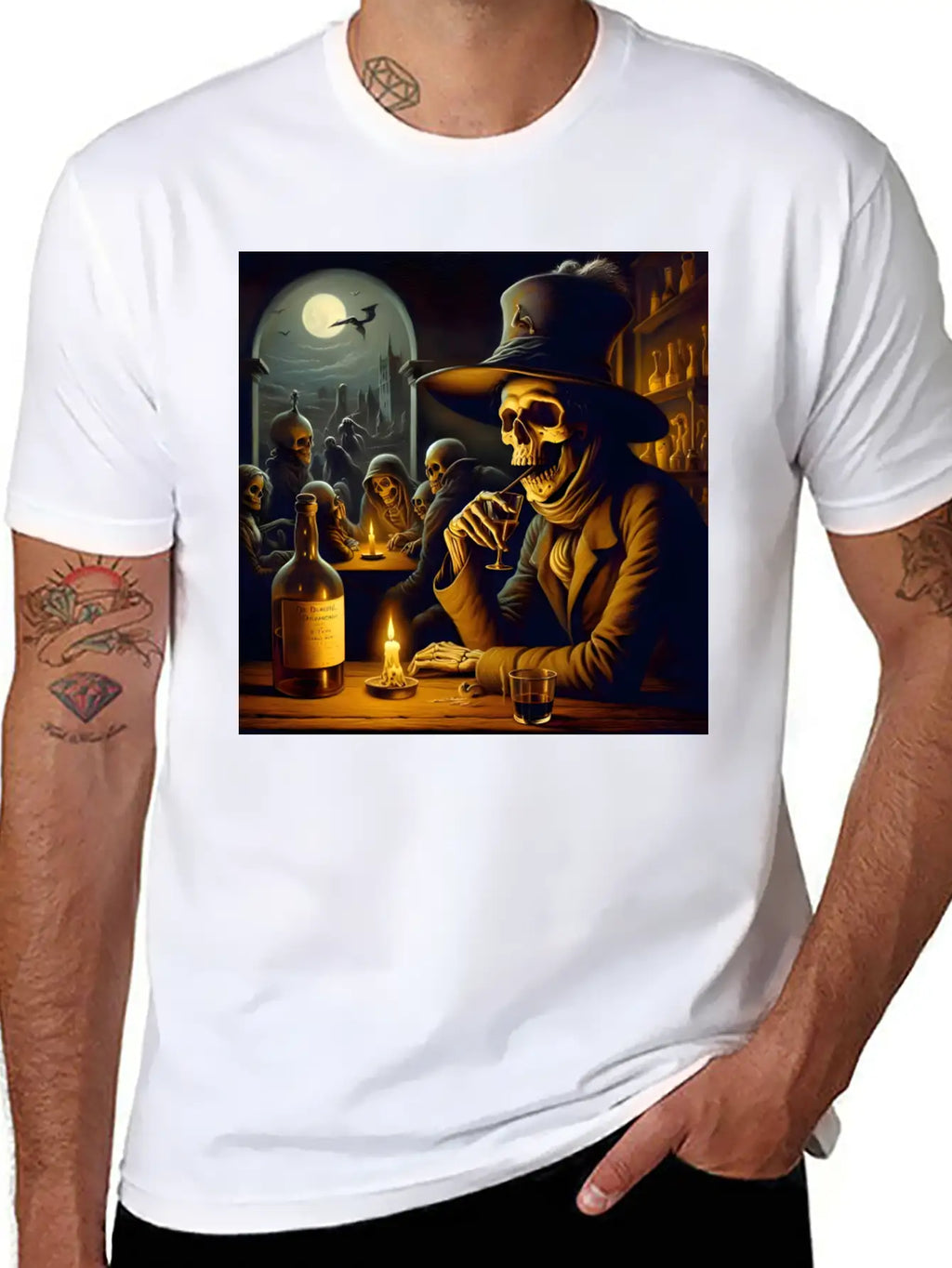 The Tavern Of Lost Souls: A Toast To The Afterlife Unisex Short Sleeve Soft Cotton T-Shirt – Casual Everyday Wear