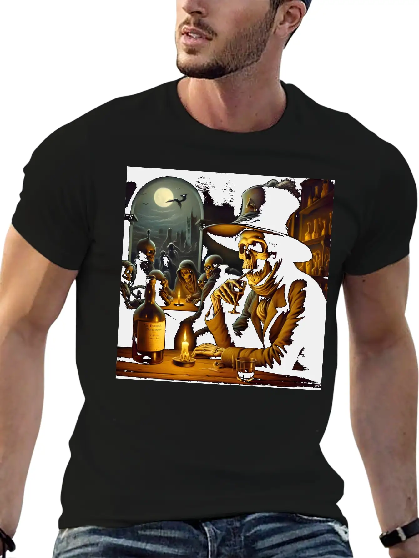The Tavern Of Lost Souls: A Toast To The Afterlife Unisex Short Sleeve Soft Cotton T-Shirt – Casual Everyday Wear