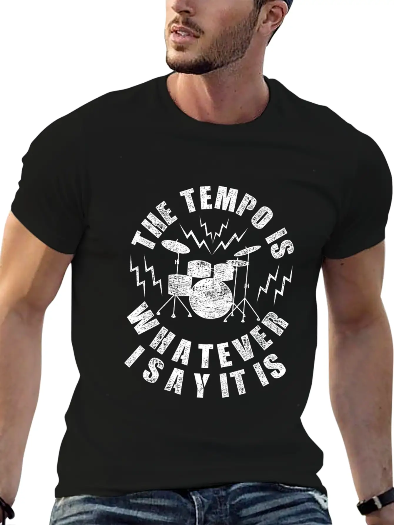 The Tempo Is Whatever I Say It Is Casual Graphic T-Shirt – Simple And Comfortable Daily Wear