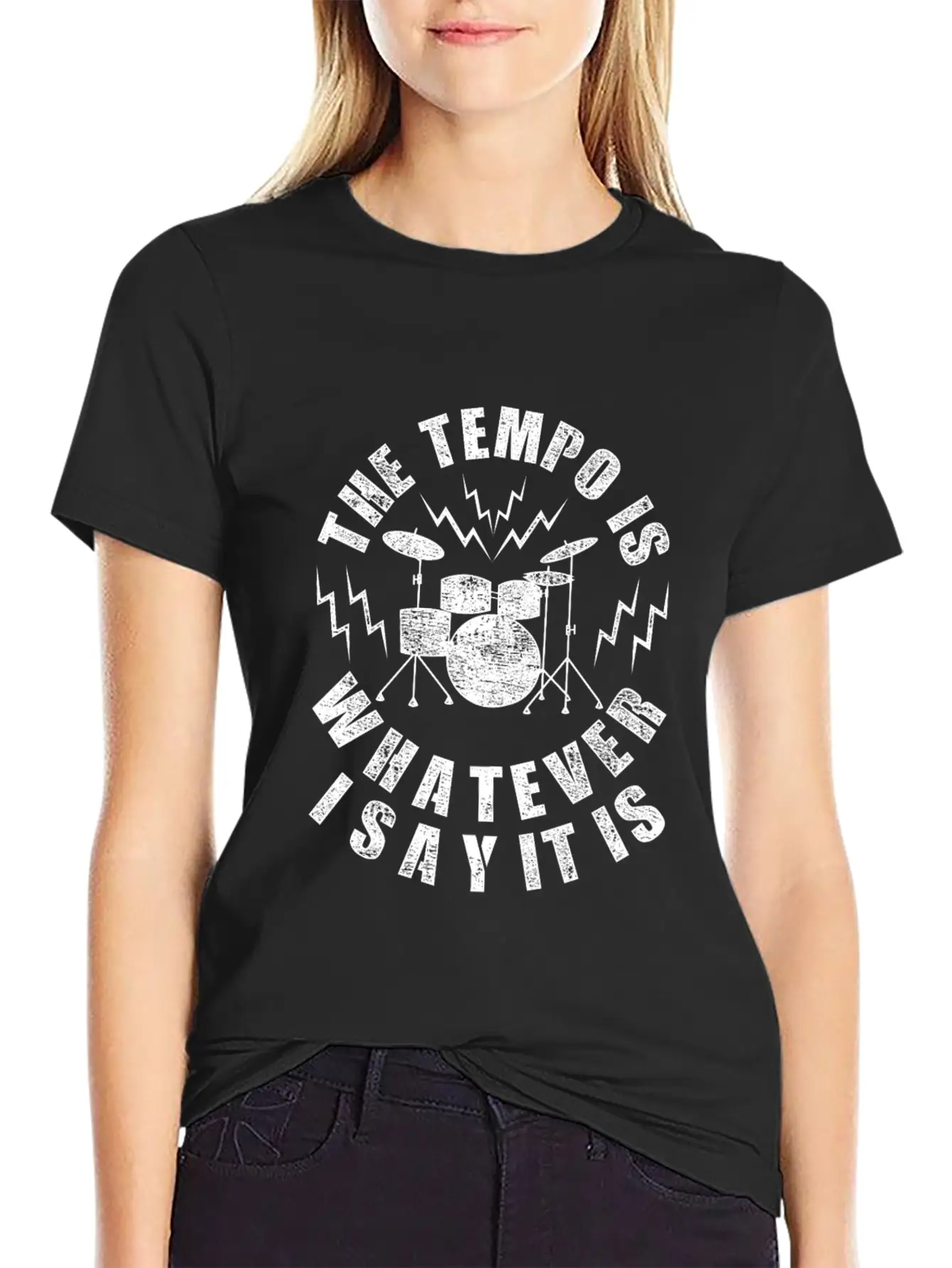 The Tempo Is Whatever I Say It Is Casual Graphic T-Shirt – Simple And Comfortable Daily Wear