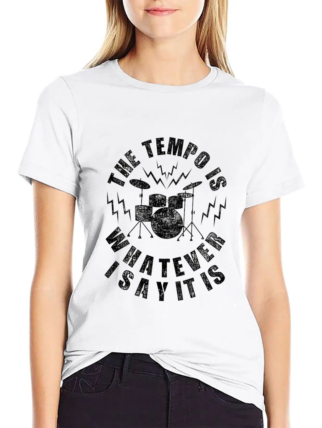 The Tempo Is Whatever I Say It Is Casual Graphic T-Shirt – Simple And Comfortable Daily Wear