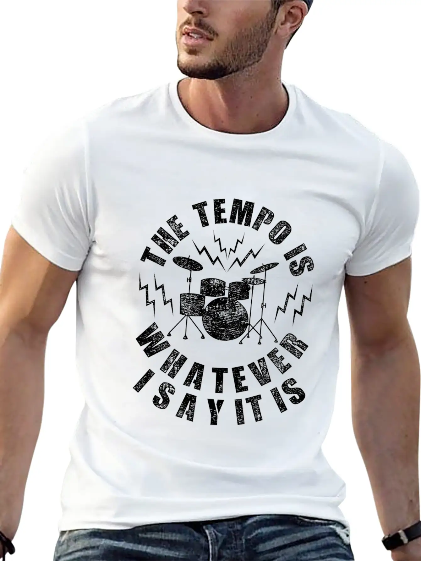 The Tempo Is Whatever I Say It Is Casual Graphic T-Shirt – Simple And Comfortable Daily Wear