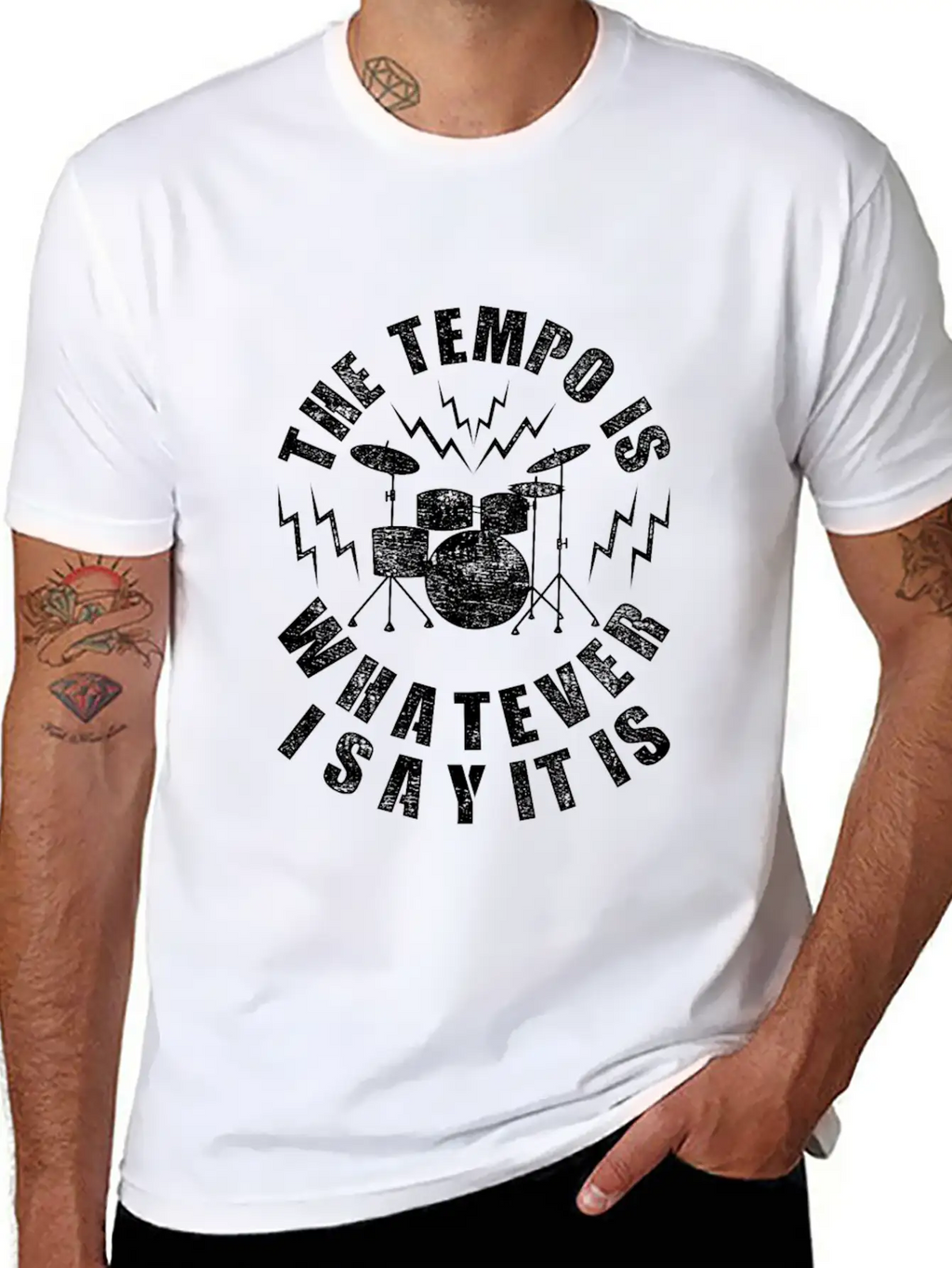 The Tempo Is Whatever I Say It Is Casual Graphic T-Shirt – Simple And Comfortable Daily Wear