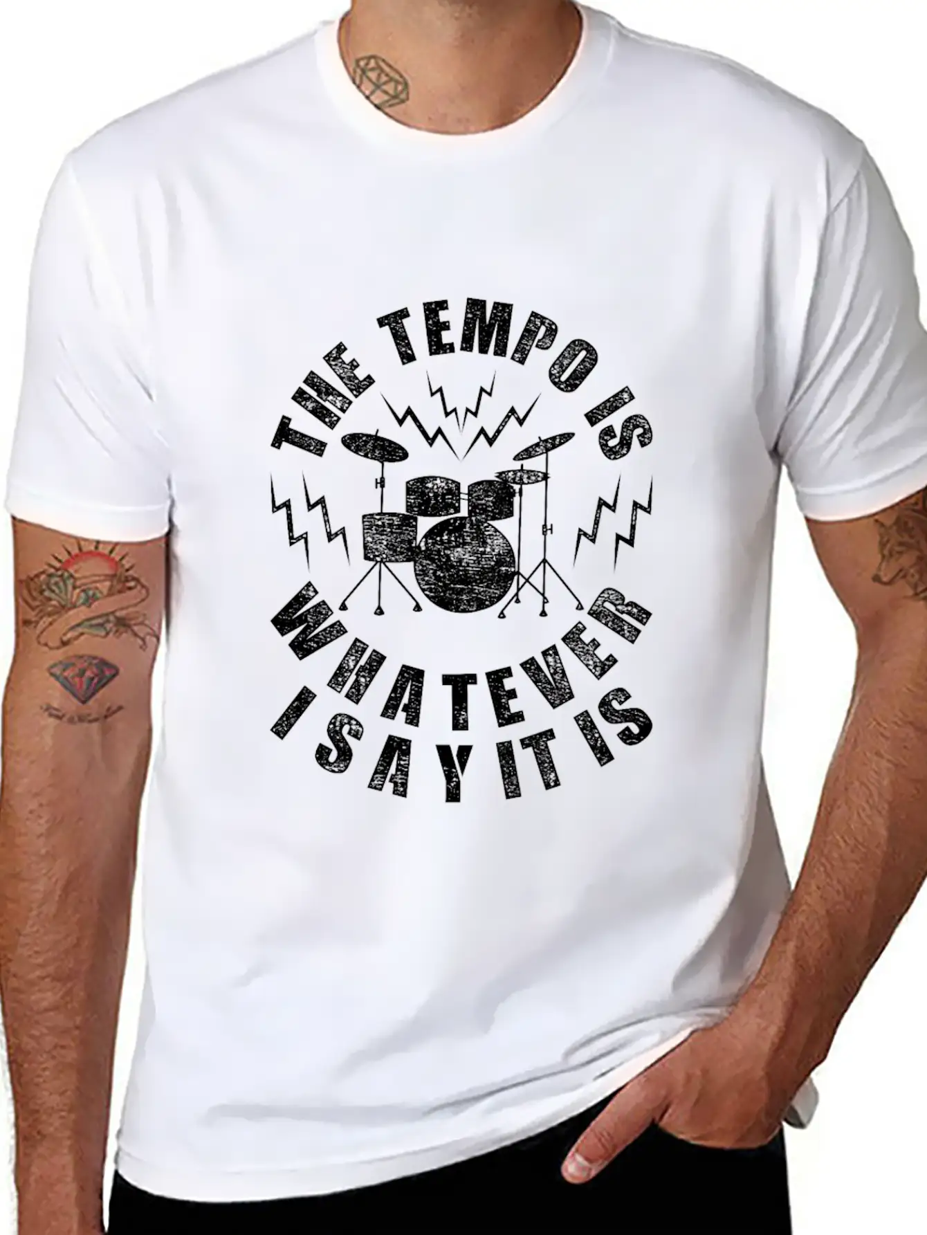The Tempo Is Whatever I Say It Is Casual Graphic T-Shirt – Simple And Comfortable Daily Wear