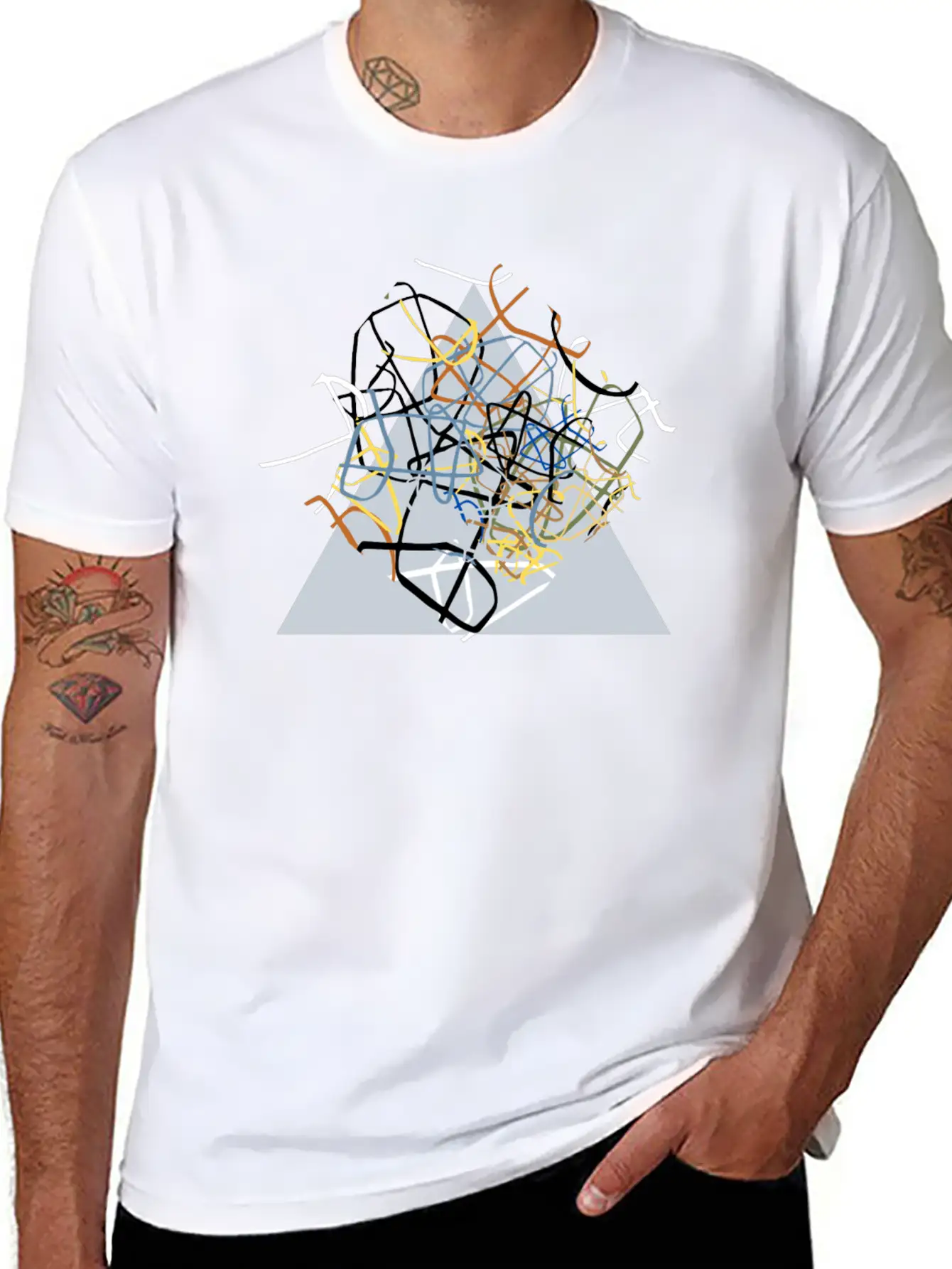 The Triangle Unisex Short Sleeve Soft Cotton T-Shirt – Casual Everyday Wear