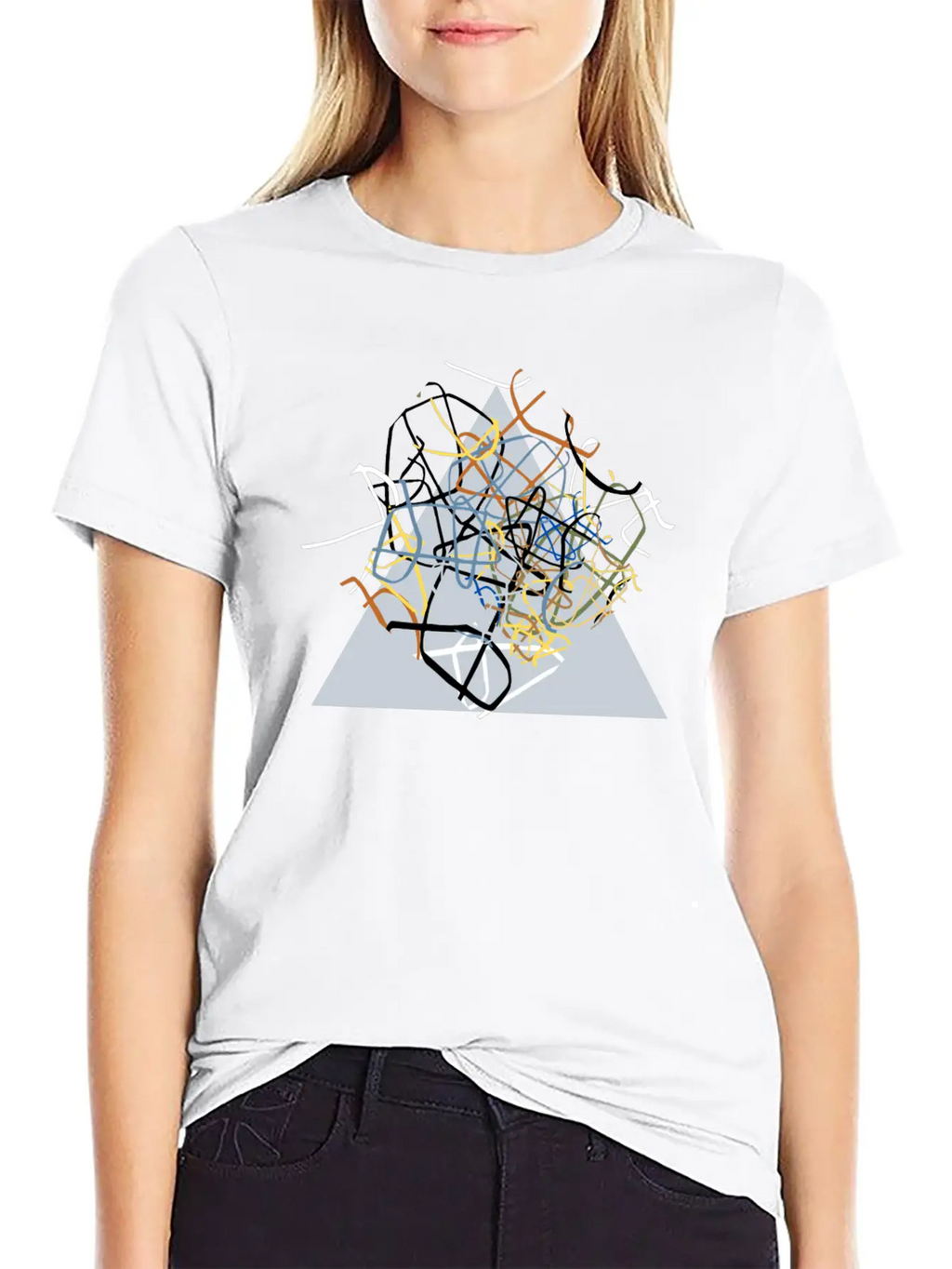 The Triangle Unisex Short Sleeve Soft Cotton T-Shirt – Casual Everyday Wear