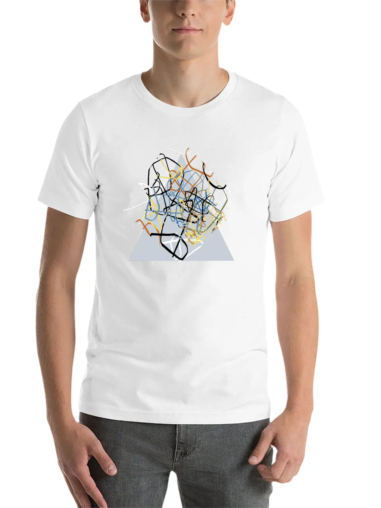 The Triangle Unisex Short Sleeve Soft Cotton T-Shirt – Casual Everyday Wear