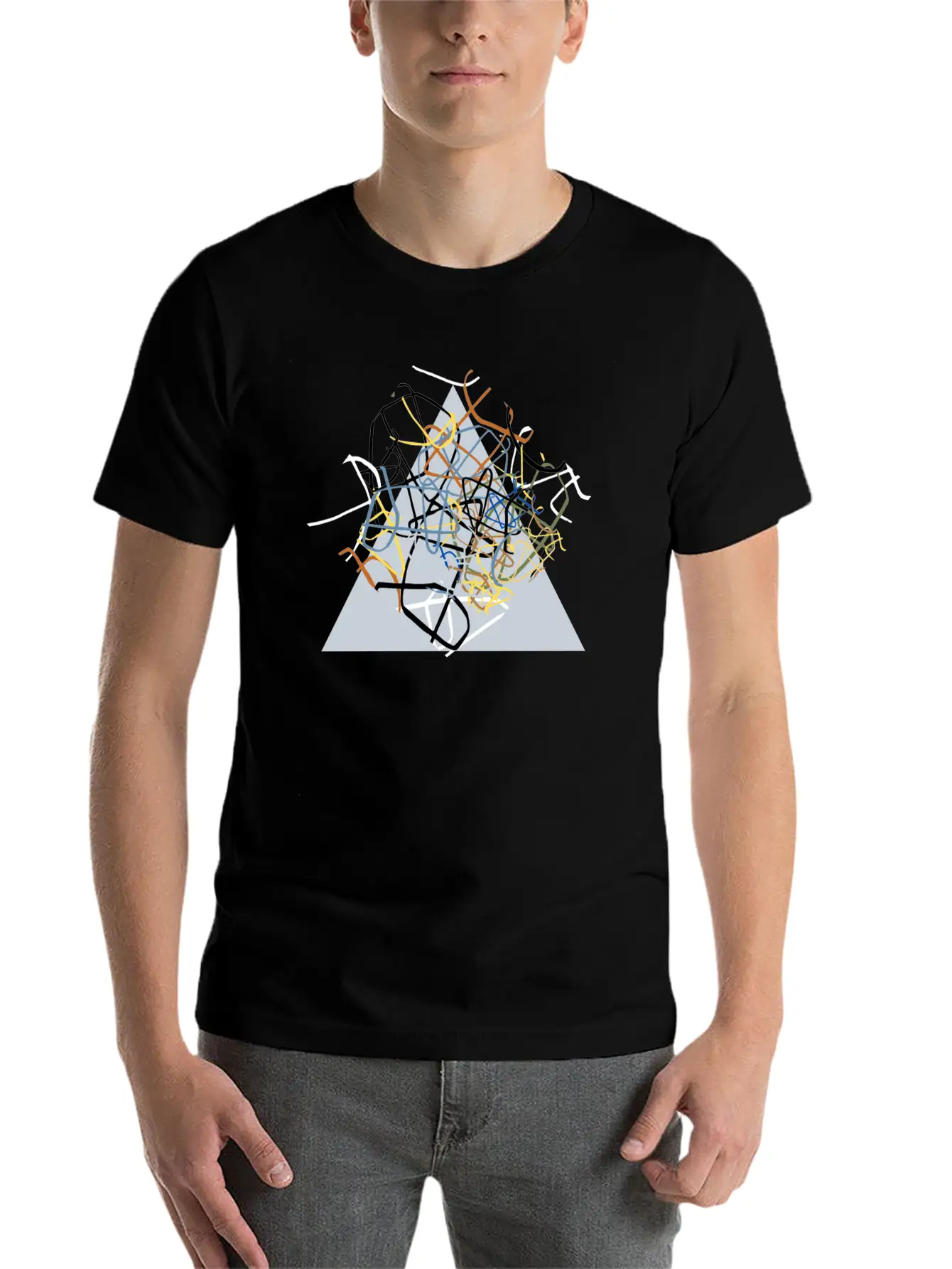 The Triangle Unisex Short Sleeve Soft Cotton T-Shirt – Casual Everyday Wear